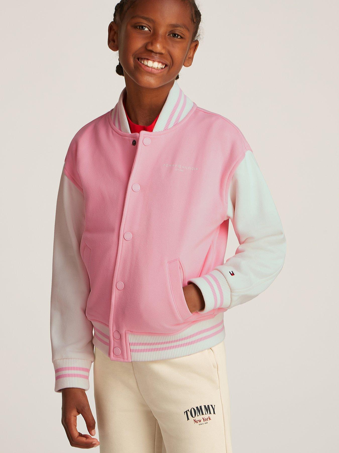 undefined Girls Mini Corp Logo Bomber - Pink