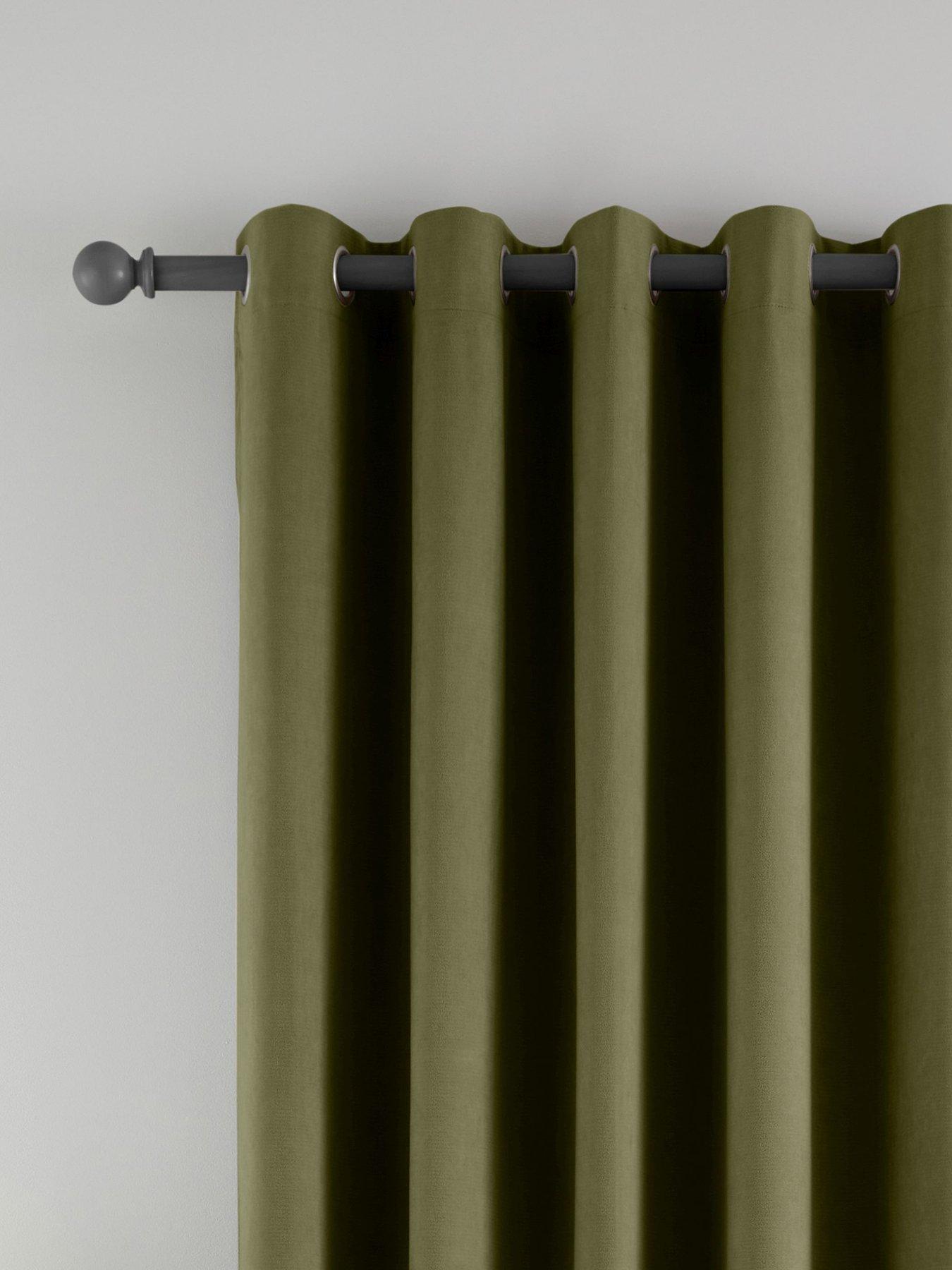 Product photograph of Catherine Lansfield Wilson Blackout Thermal Eyelet Door Curtain from very.co.uk