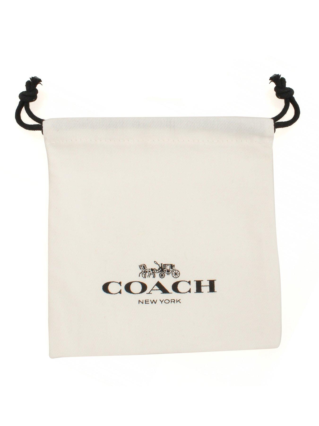 Image 2 of 2 of COACH C Logo Stud Earrings - Silver