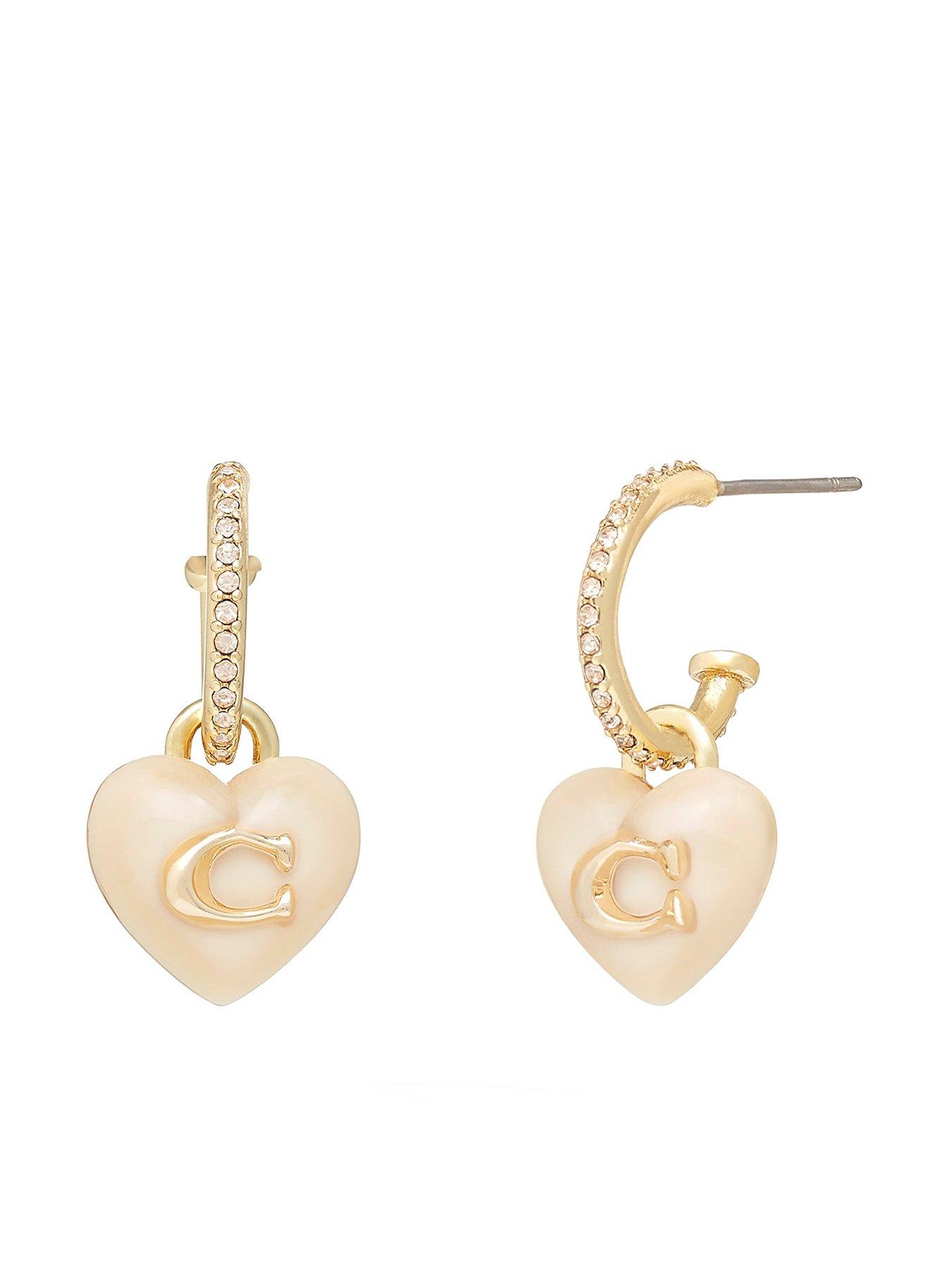 Product photograph of Coach Heart Logo Huggies - Blush Gold from very.co.uk