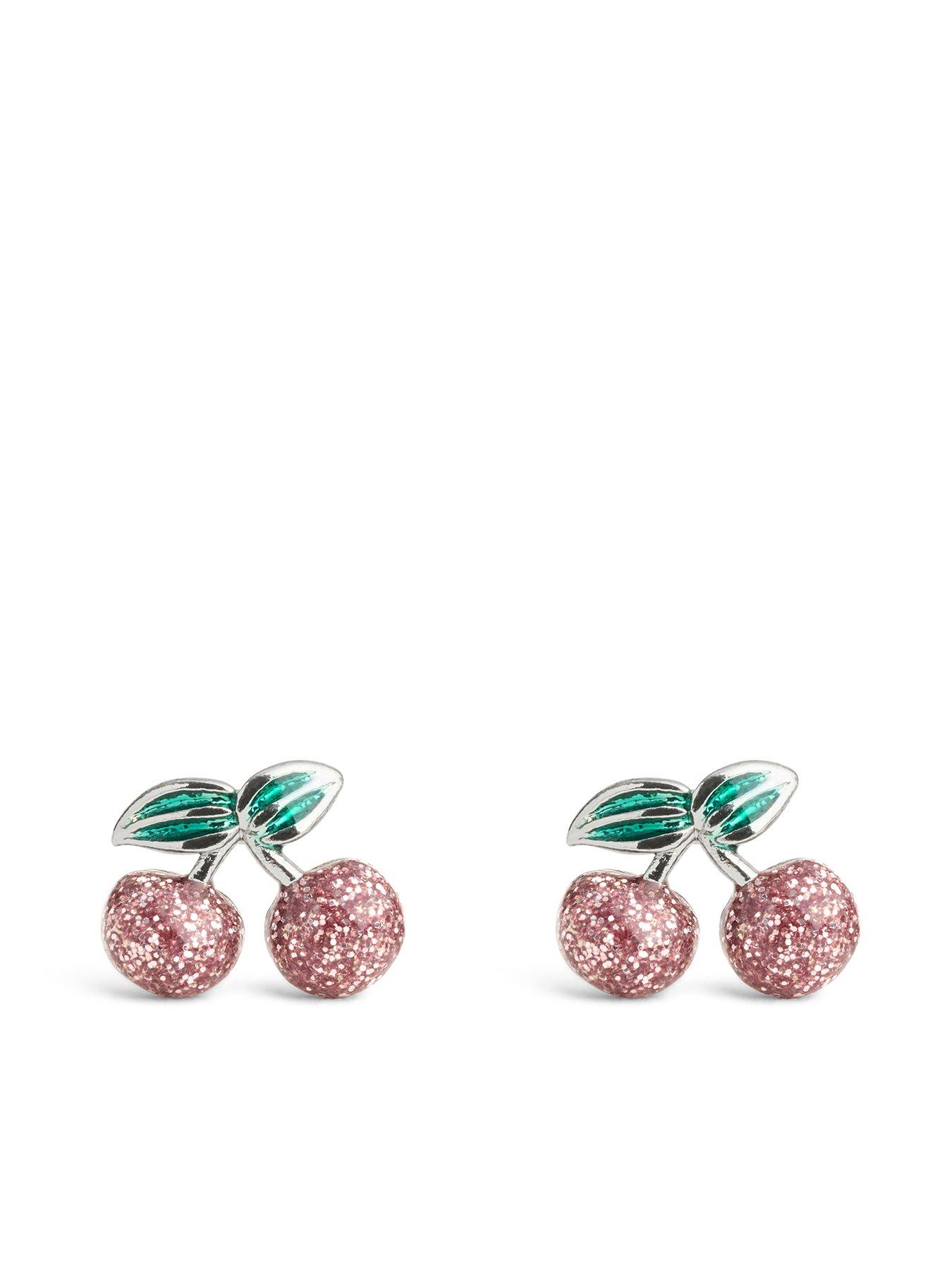 Product photograph of Coach Cherry Stud Earring - Pink from very.co.uk