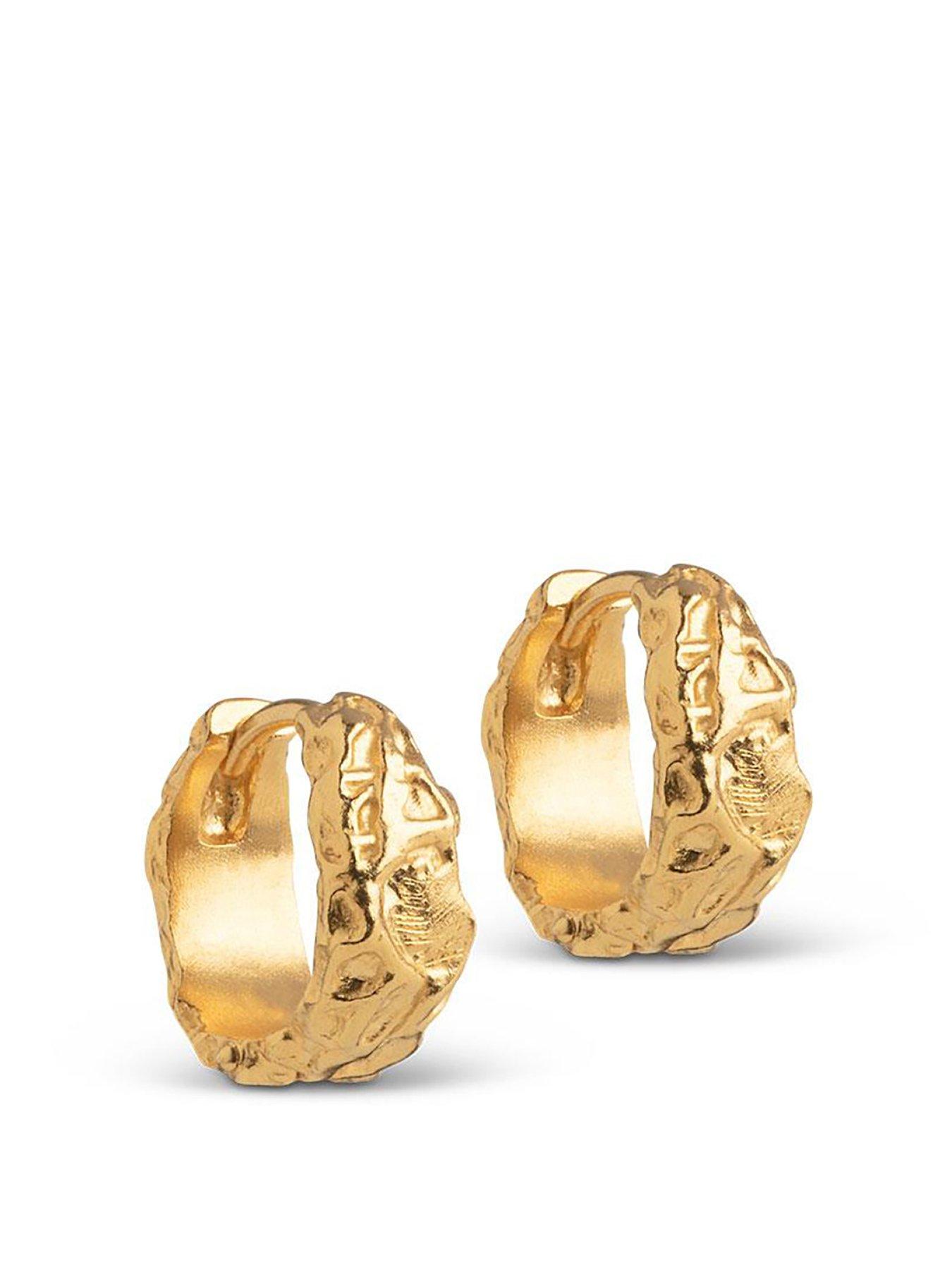 Image 1 of 3 of ENAMEL Copenhagen Nela Hoops, 18ct Gold Plated 925 Sterling Silver