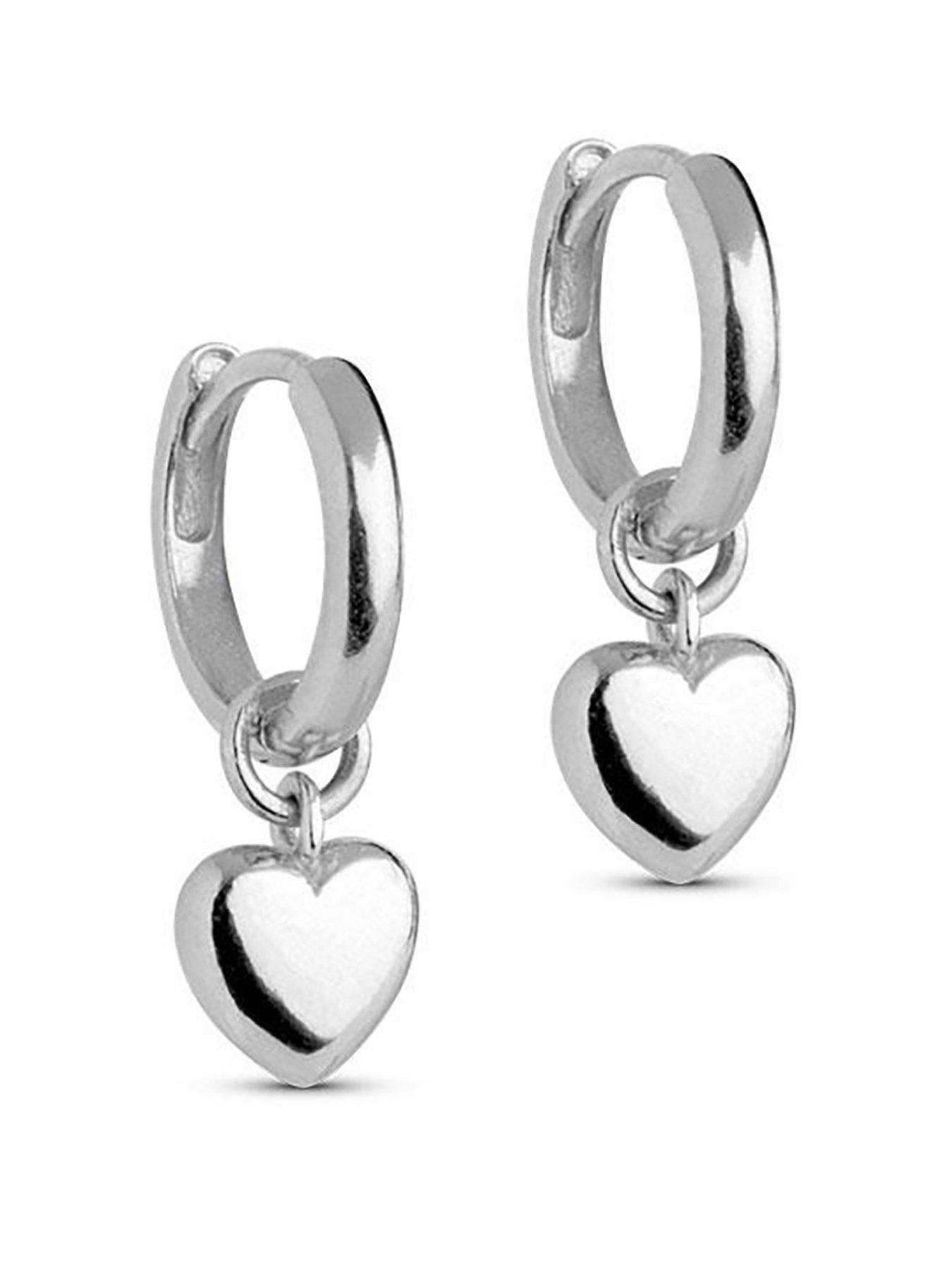 Product photograph of Enamel Copenhagen Amore Hoops 925 Sterling Silver from very.co.uk