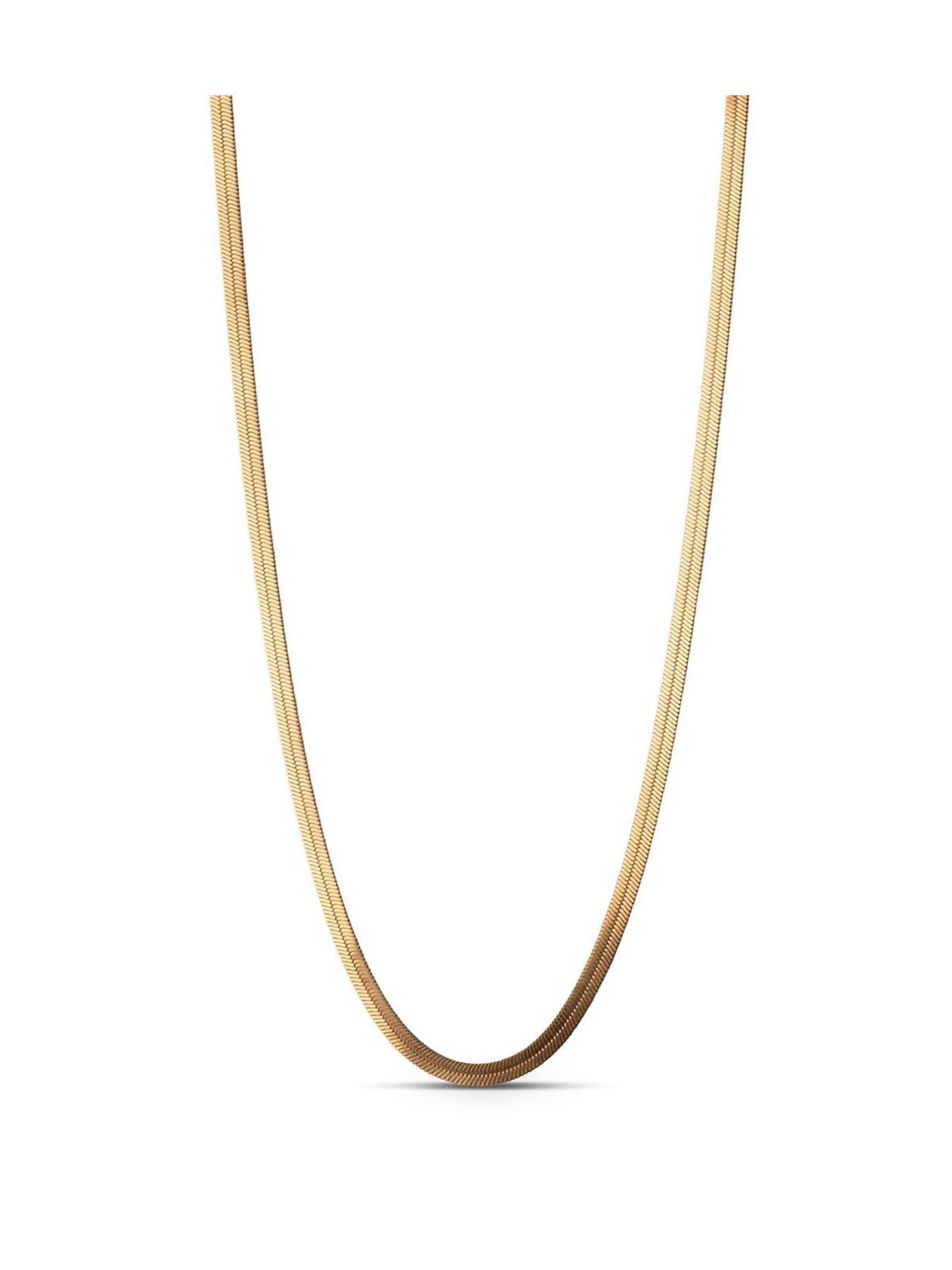 Product photograph of Enamel Copenhagen Caroline Necklace 18ct Yellow Gold Plated 925 Sterling Silver from very.co.uk