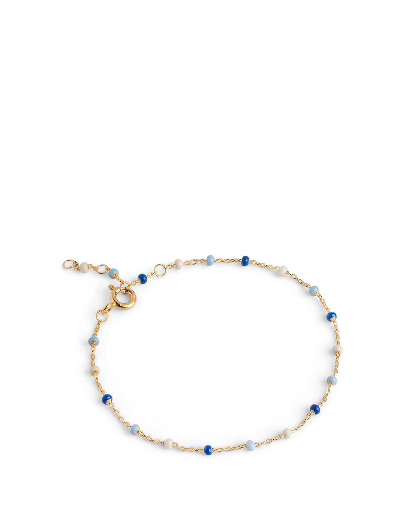 Product photograph of Enamel Copenhagen Lola Marine Bracelet 18ct Gold Plated 925 Sterling Silver And Enamel from very.co.uk