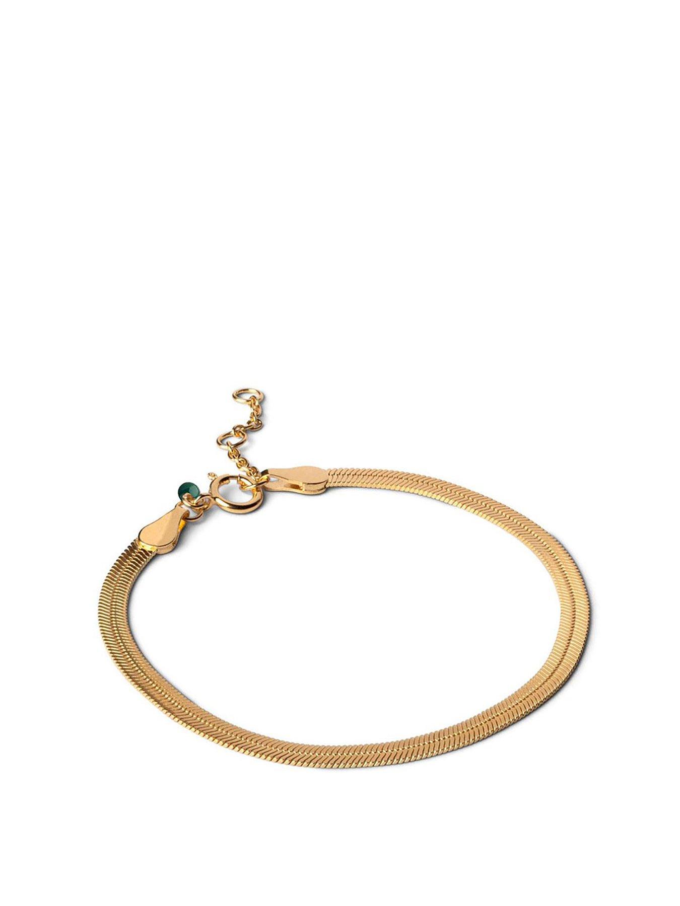 Product photograph of Enamel Copenhagen Caroline Bracelet 18ct Gold Plated 925 Sterling Silver from very.co.uk