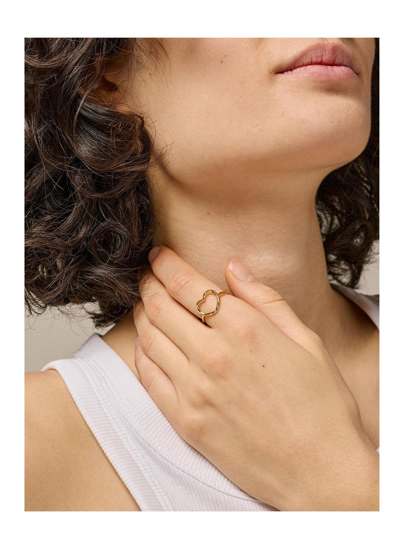 Image 2 of 5 of ENAMEL Copenhagen Heart Ring, 18ct Yellow Gold plated 925 Sterling Silver