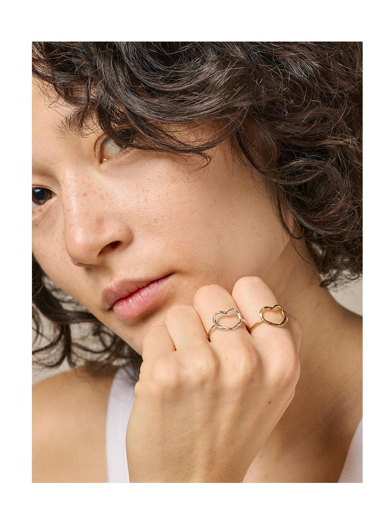 Image 3 of 5 of ENAMEL Copenhagen Heart Ring, 18ct Yellow Gold plated 925 Sterling Silver