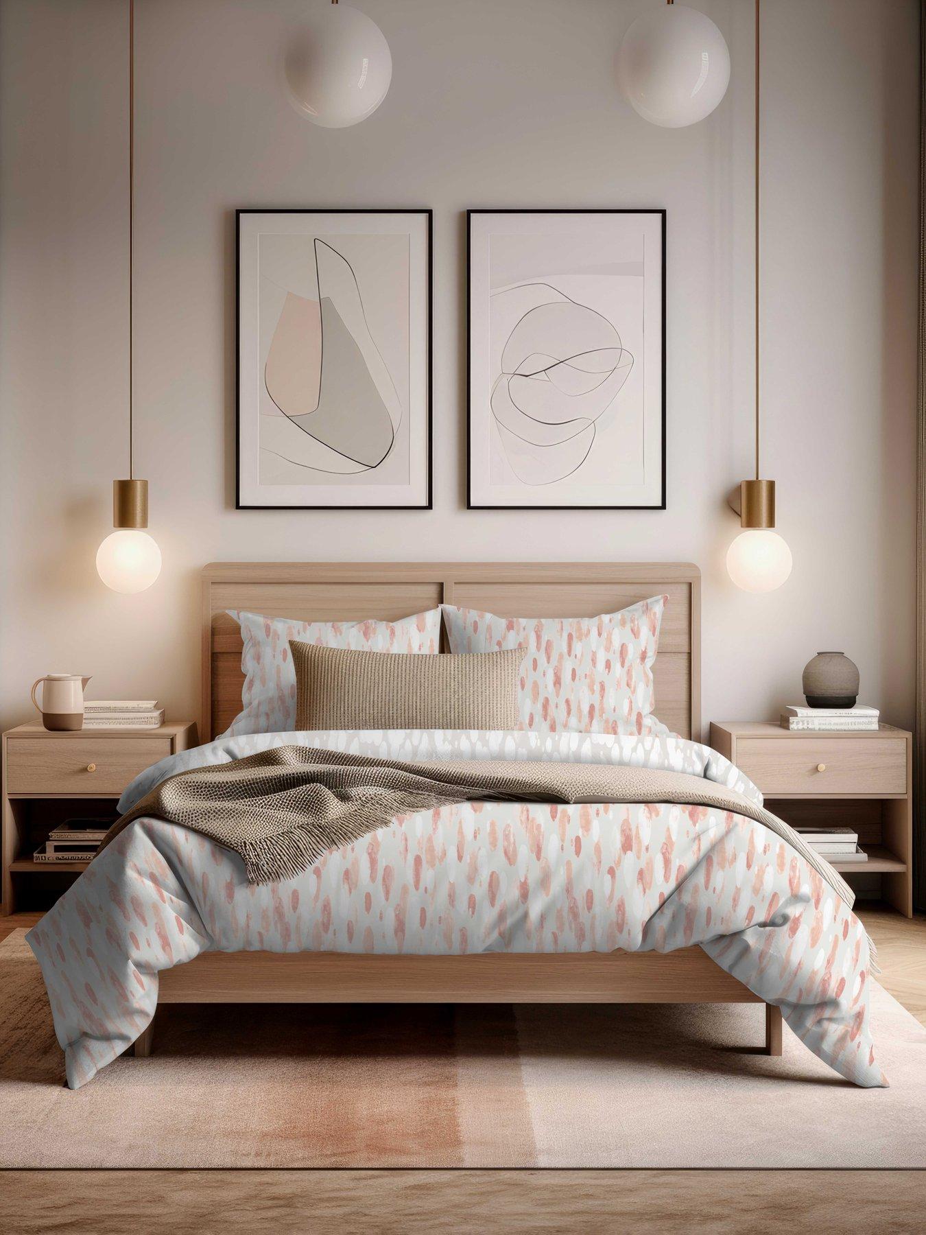 Product photograph of Copenhagen Home Rayne Tea Rose Duvet Set- Double from very.co.uk