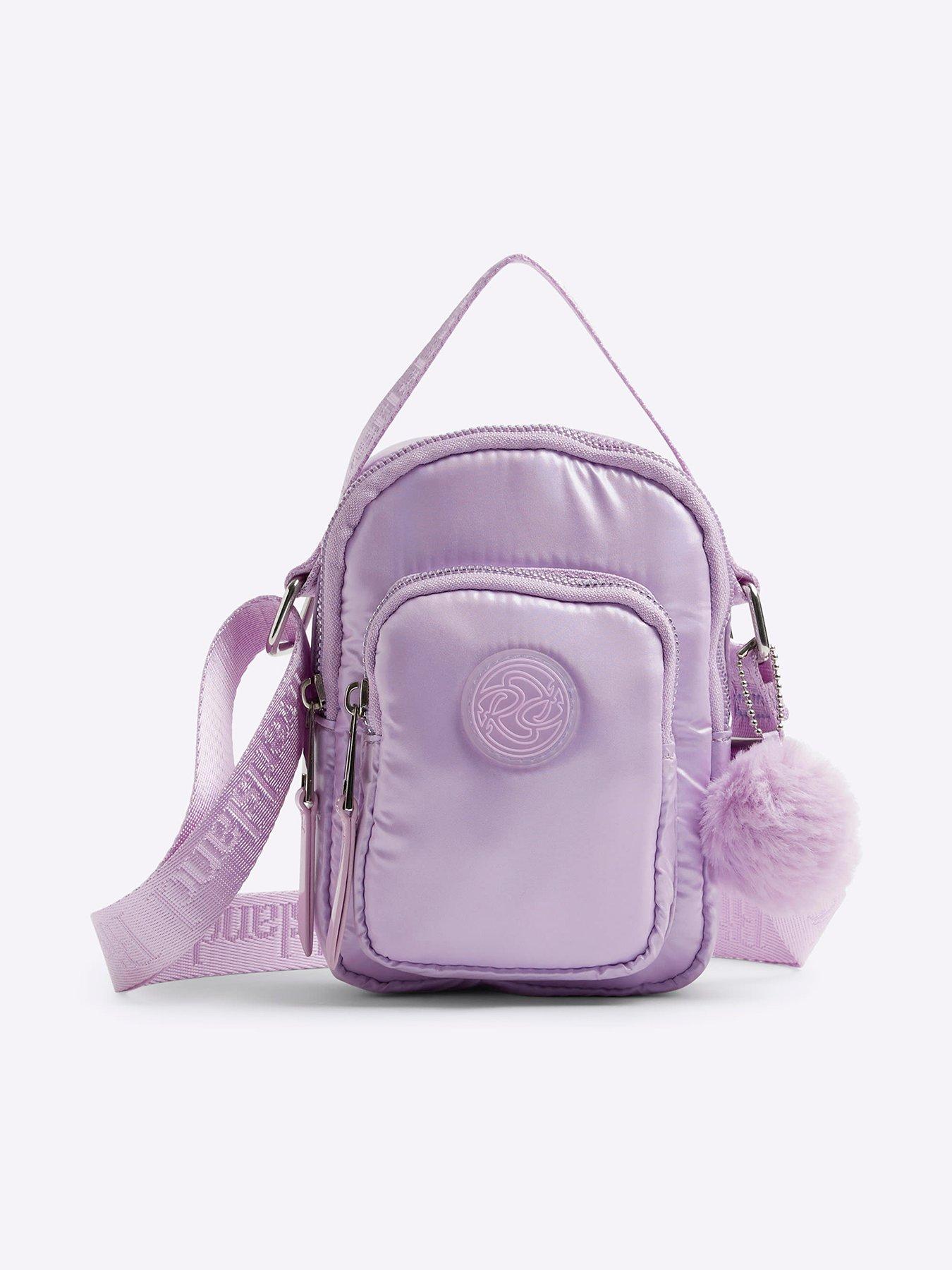 undefined Older Girl Nylon Metallic Cross Body Bag - Purple