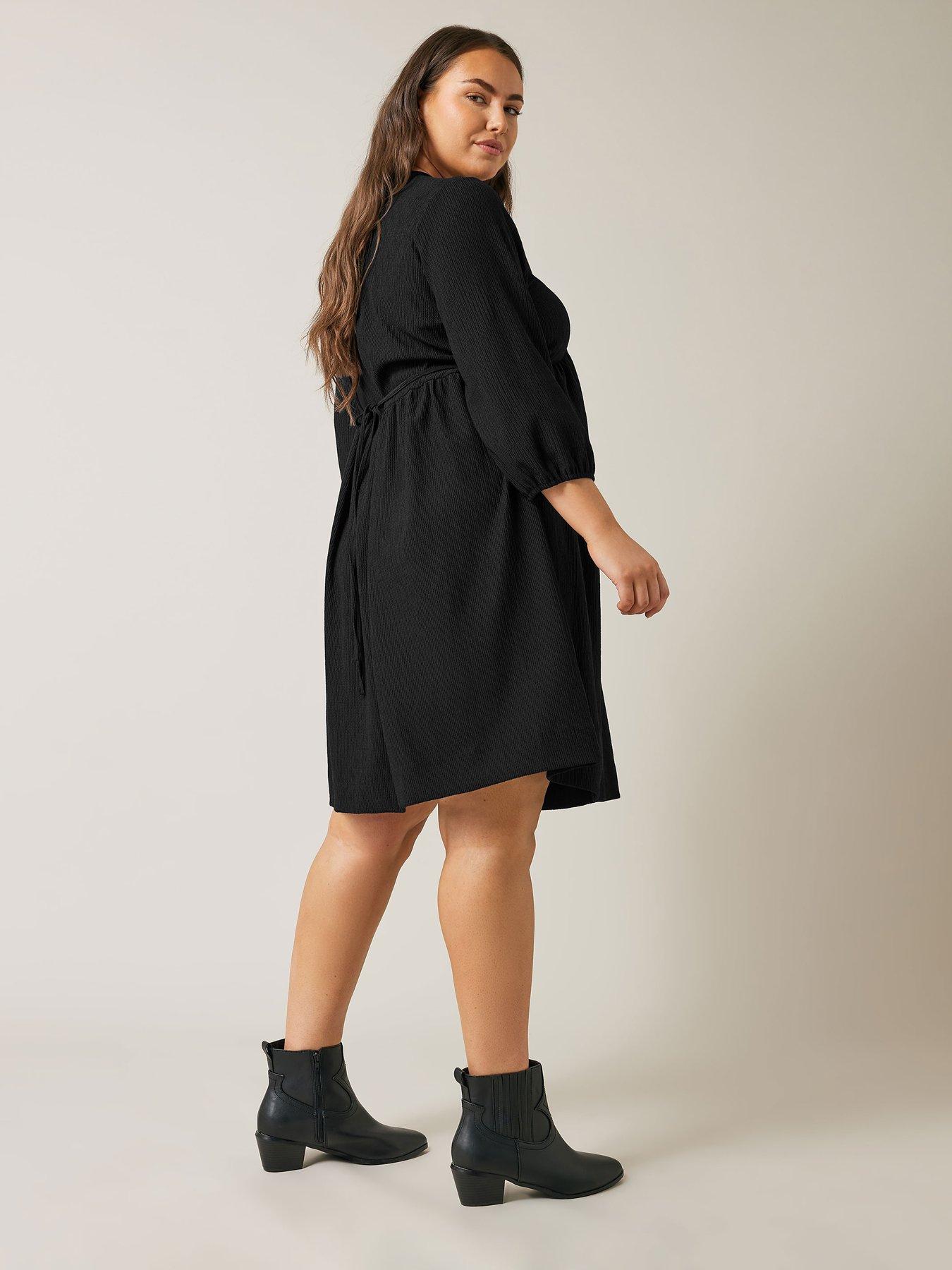 Image 2 of 4 of Evans Jersey Crepe Dress - Black
