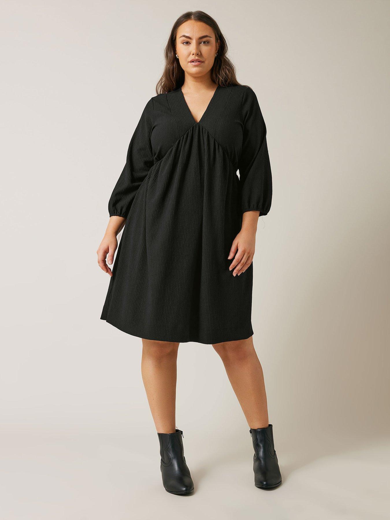 Image 3 of 4 of Evans Jersey Crepe Dress - Black