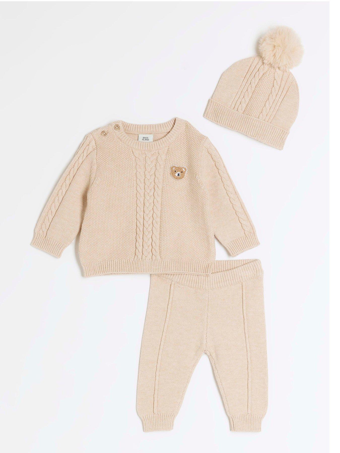 River Island Baby Cable Knit Jumper 3 Piece Set Very