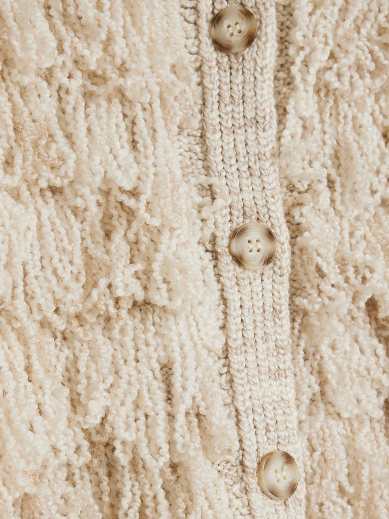 Carousell Zara Long Cream Cardigan Zara Stripe Knitted Button