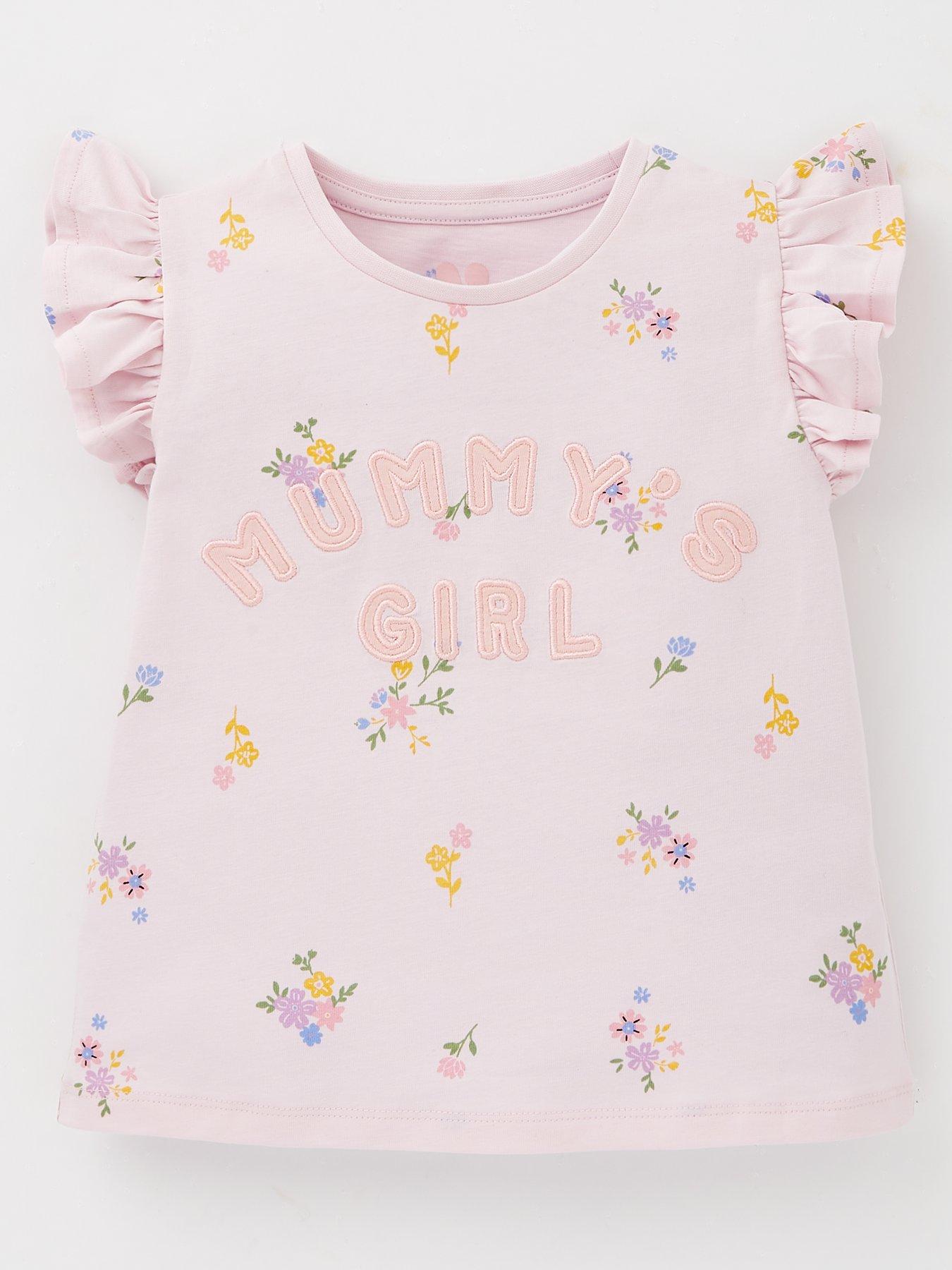 undefined Girls Mummy's Girl Short Sleeve T-shirt - Pink