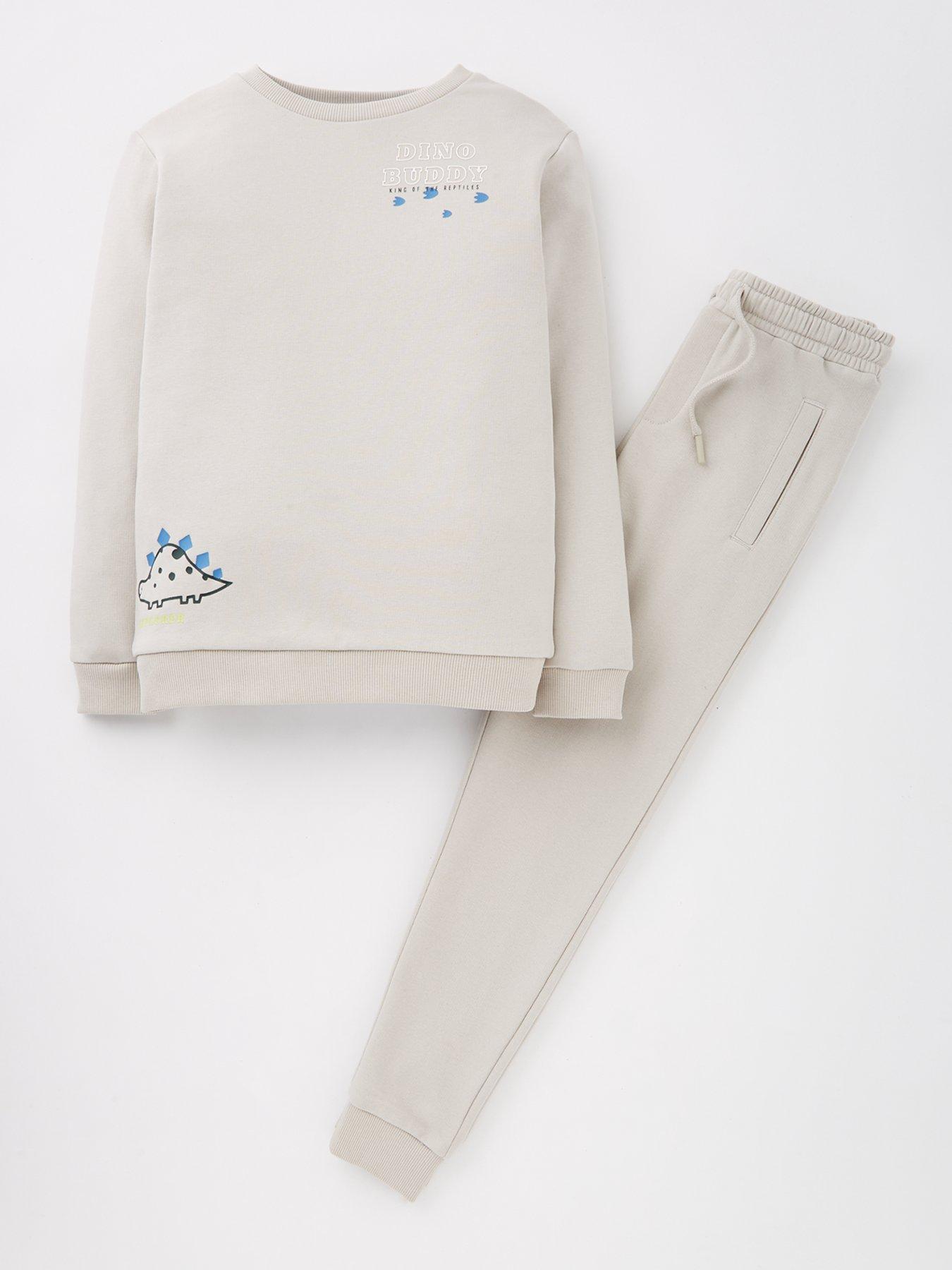 undefined Boys Dinosaur Sweat And Short Set