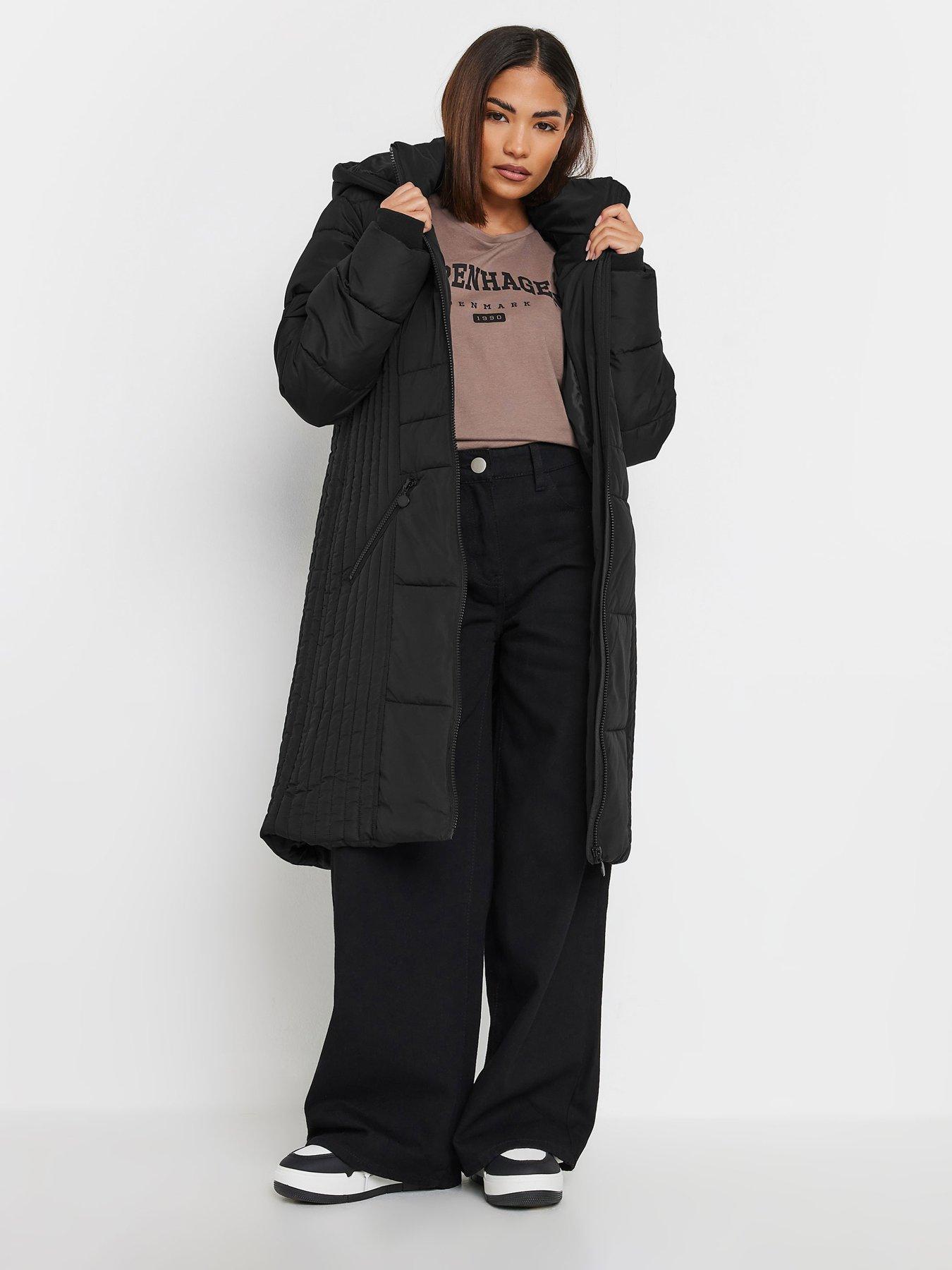 undefined Petite Mid Weight Padded Coat - Black