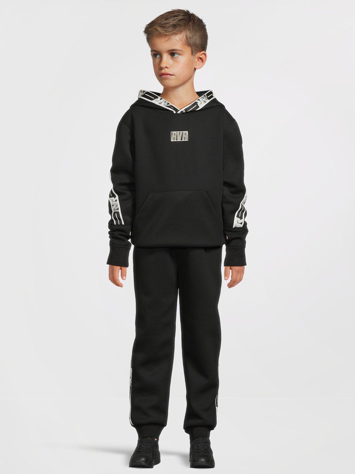 Boys Rvr Taped Hoodie And Jogger Set Black