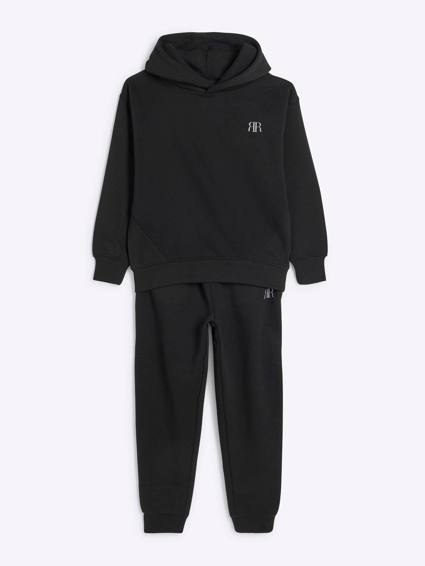 River Island Essential Hoody And Jogger Set Black Very