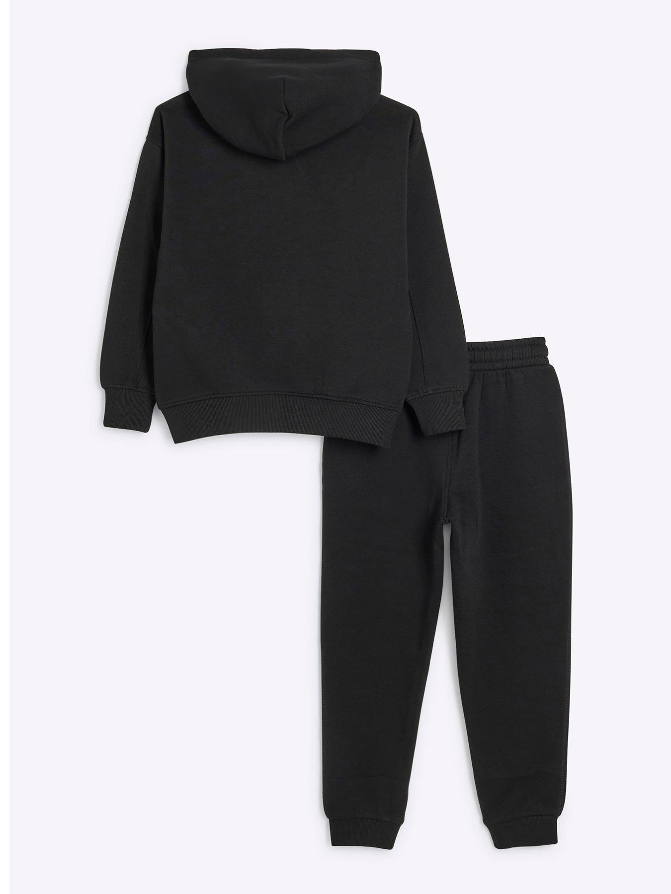 River Island Essential Hoody And Jogger Set Black Very