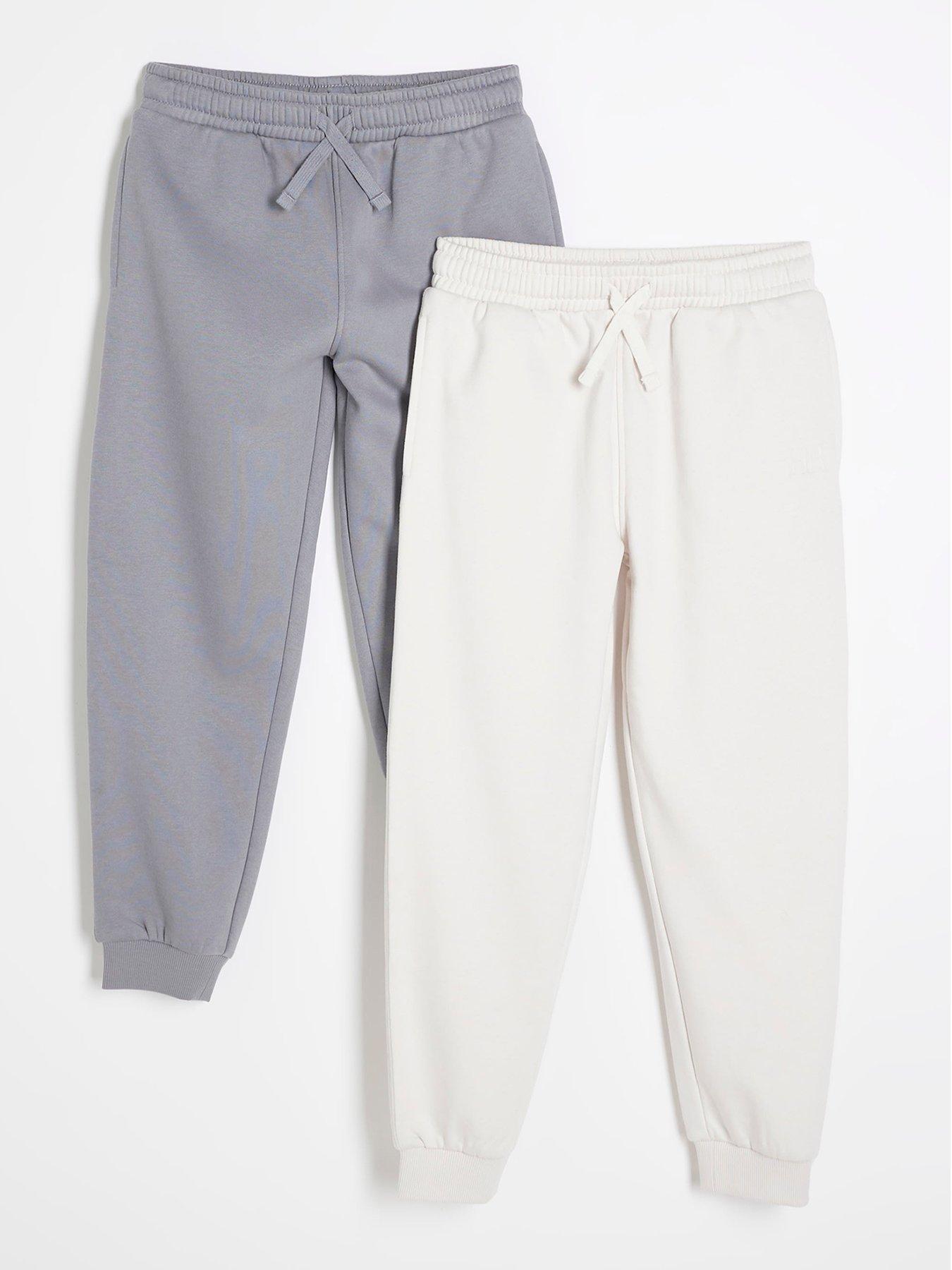 undefined Boys Joggers Set - Grey/Cream