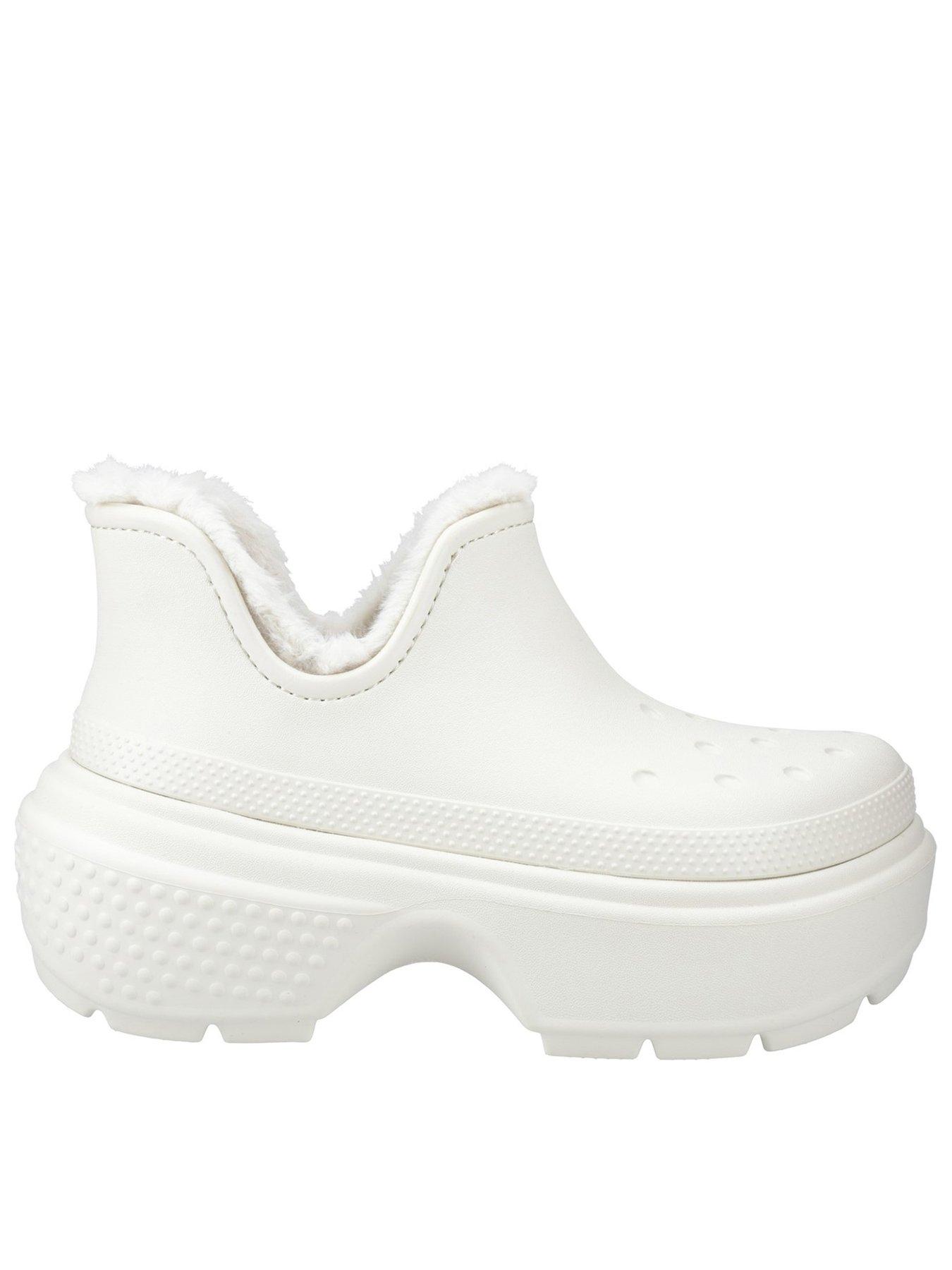 Crocs Stomp Shorty Boot - White, White, Size 7, Women