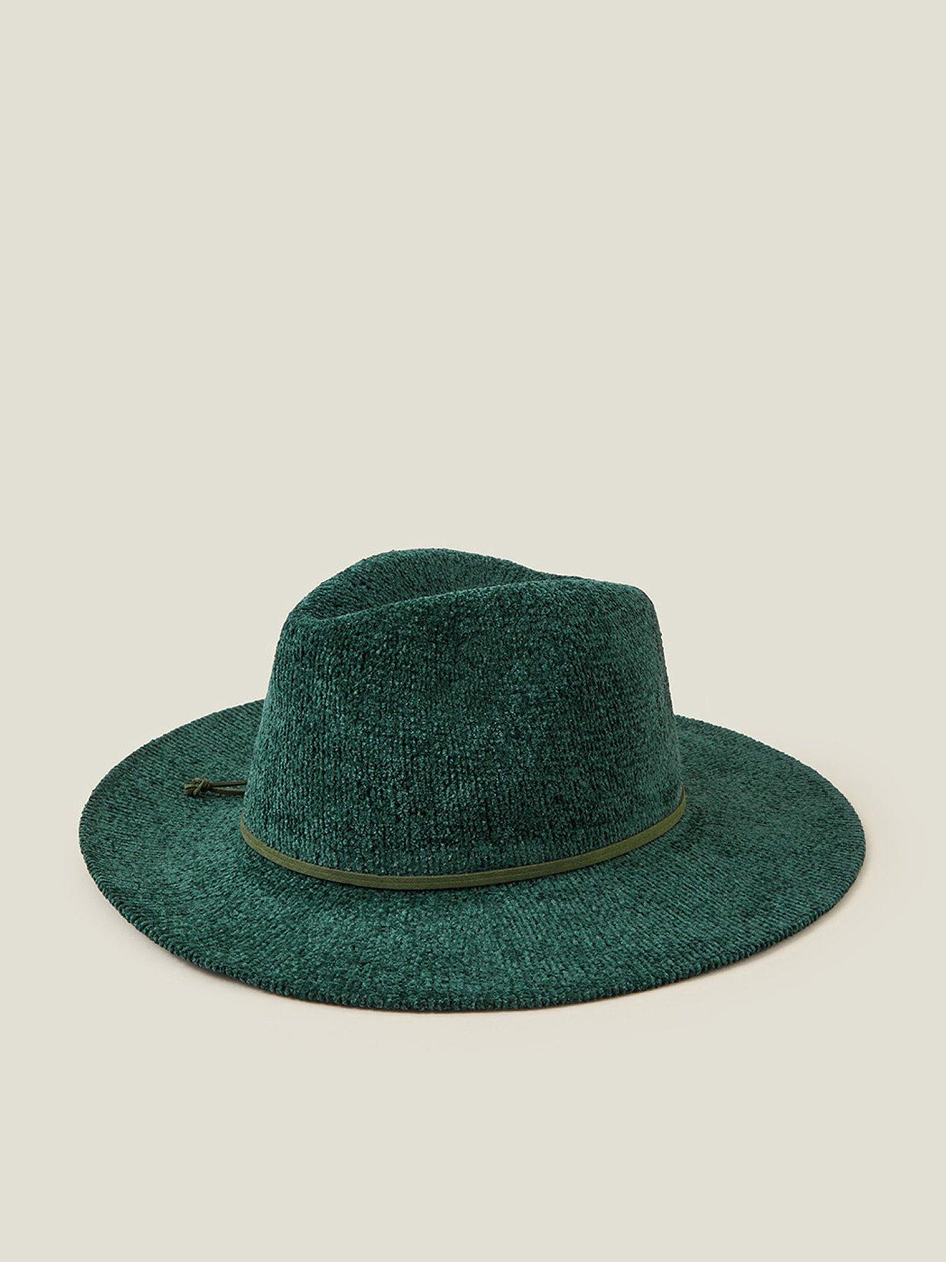 Image 1 of 4 of Accessorize Chenille Packable Fedora Hat