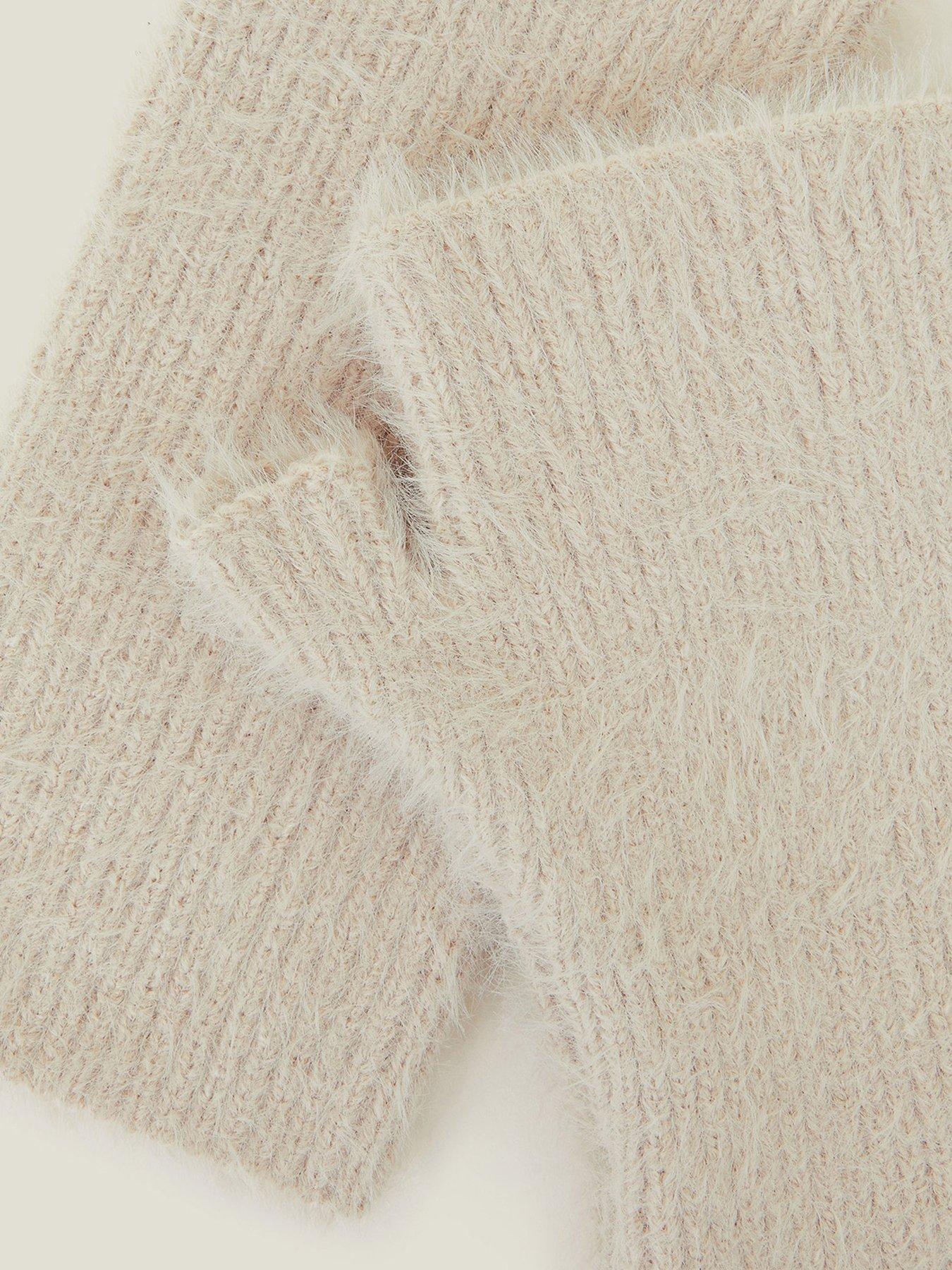Image 2 of 2 of Accessorize Fluffy Midi Cut Off Gloves