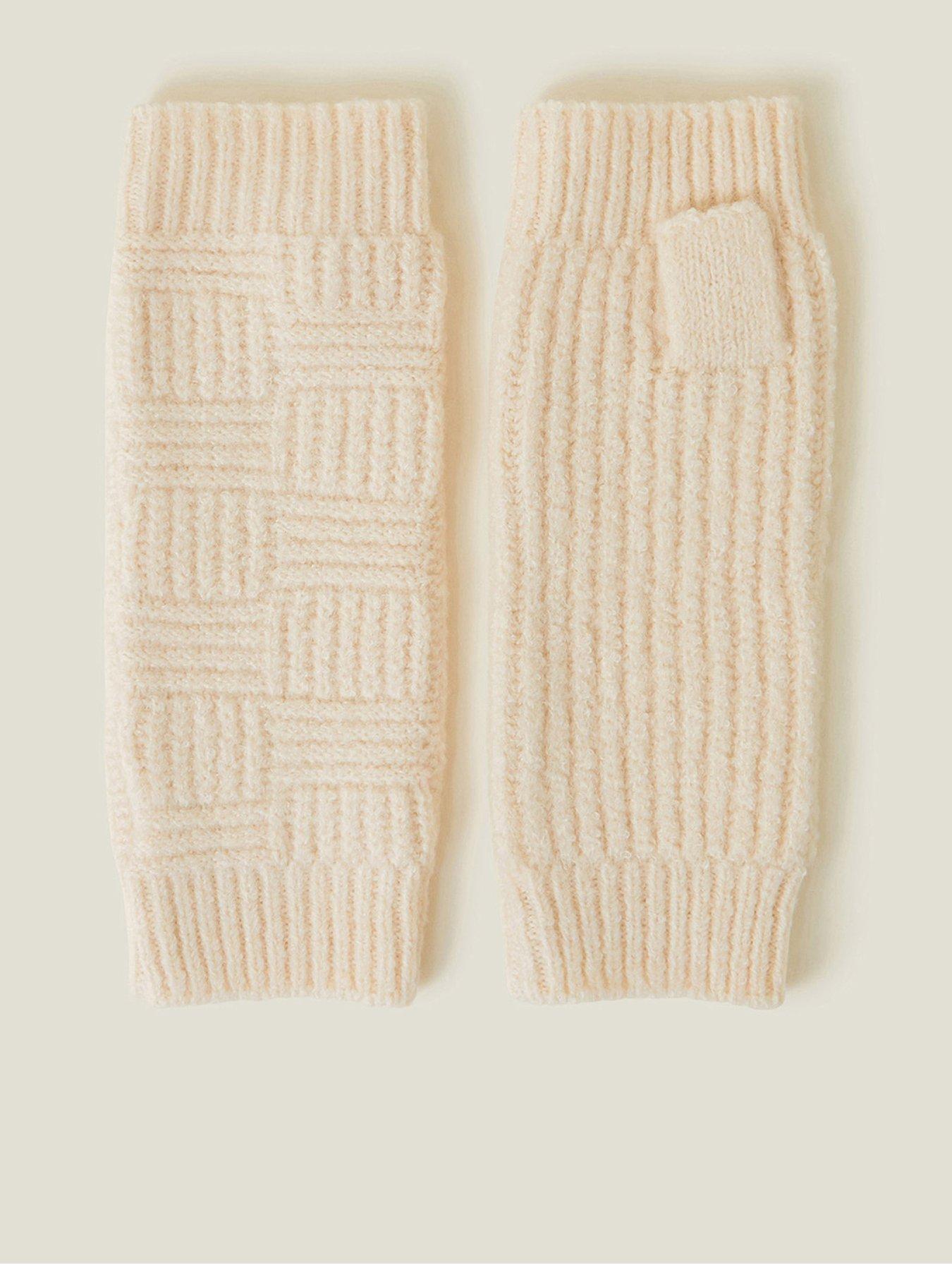 Image 1 of 2 of Accessorize Knitted Check Cut Offs