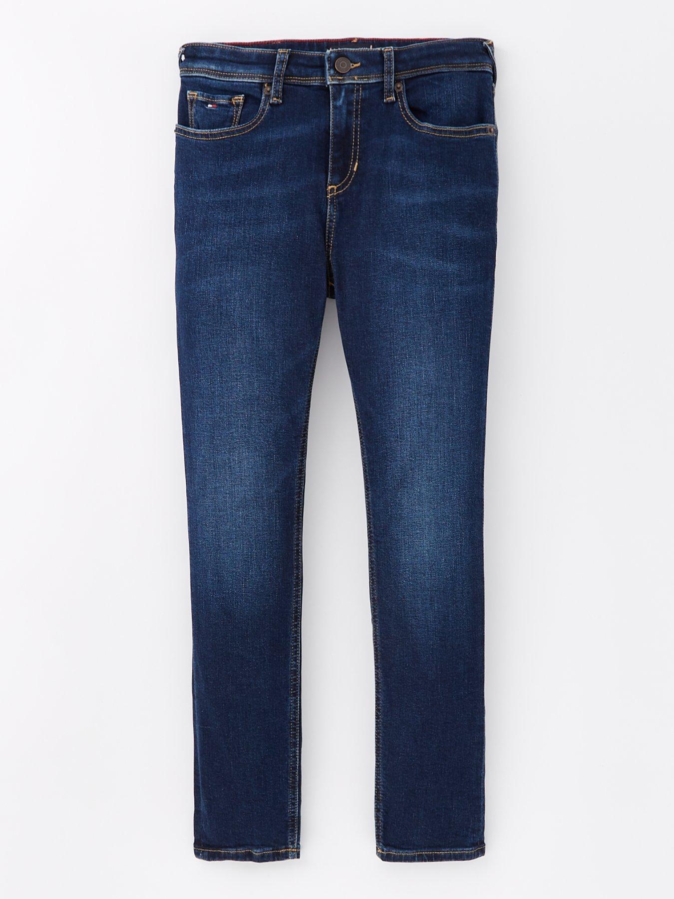 tommy hilfiger boys scanton slim jean - dark used