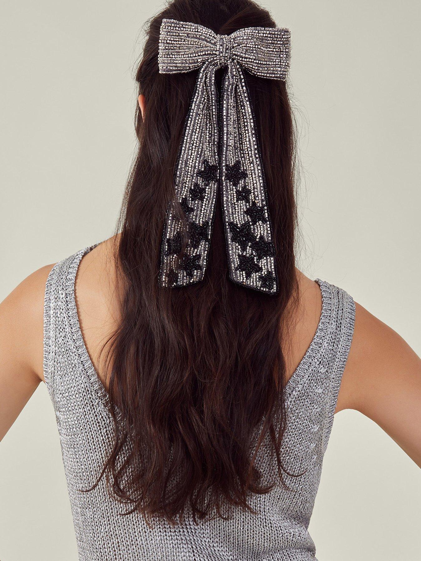 Image 2 of 3 of Accessorize Diamante Star Bow