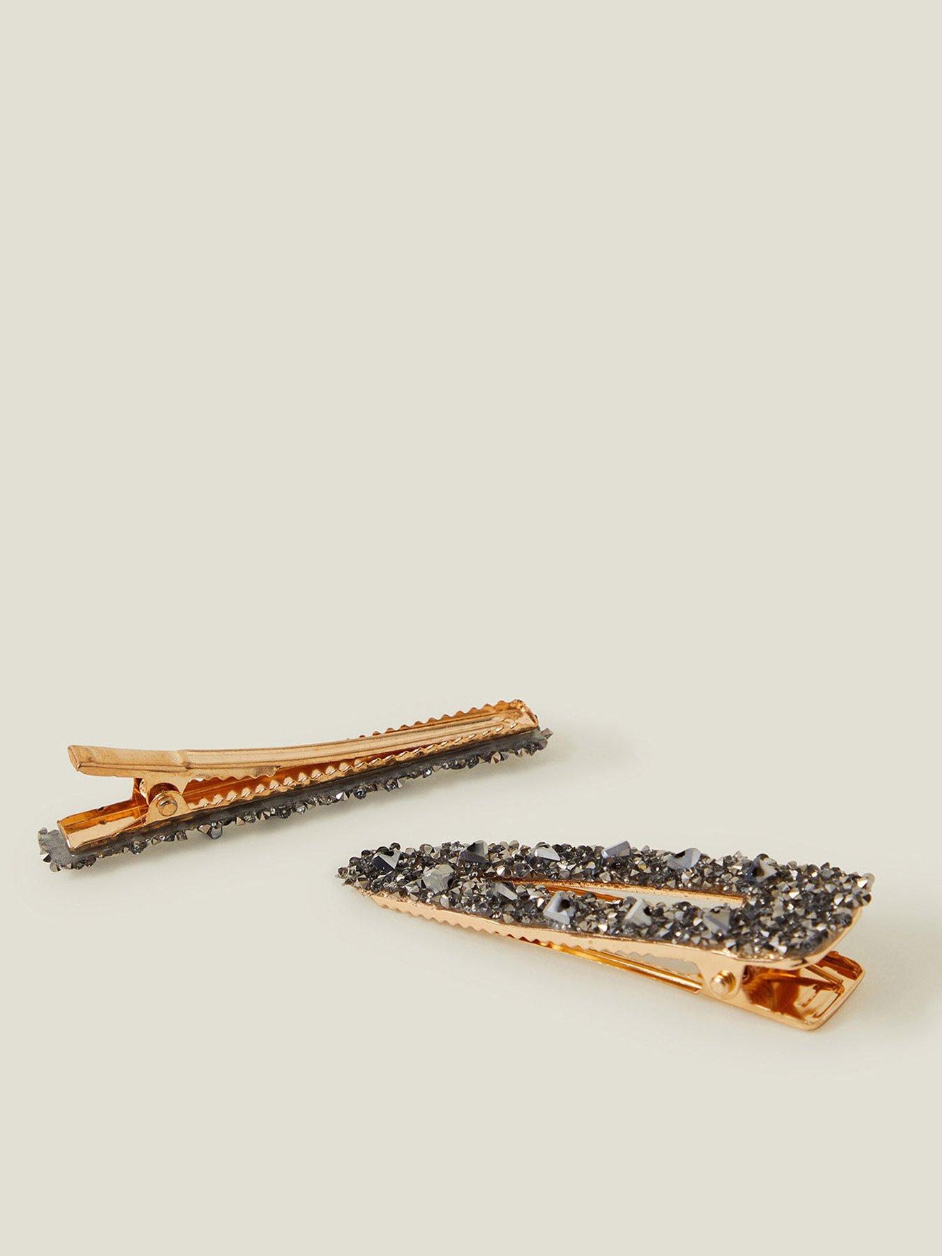 Image 2 of 2 of Accessorize 2 X Grey Sparkle Clips