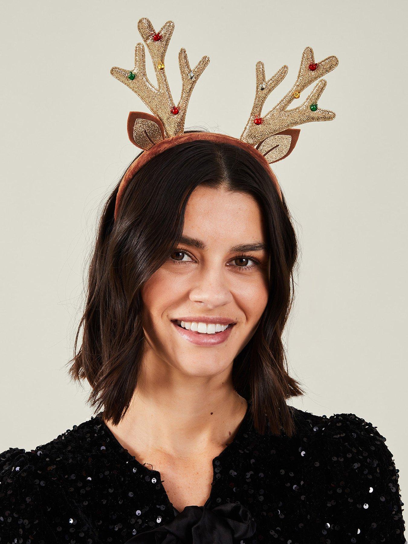 Image 2 of 3 of Accessorize Glitter Reindeer Antlers
