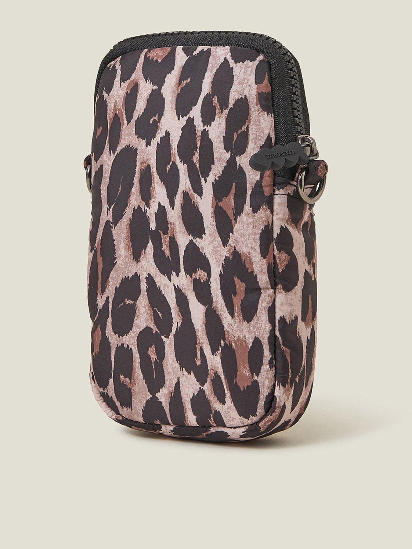Image 2 of 4 of Accessorize Nylon Leopard Phone Bag