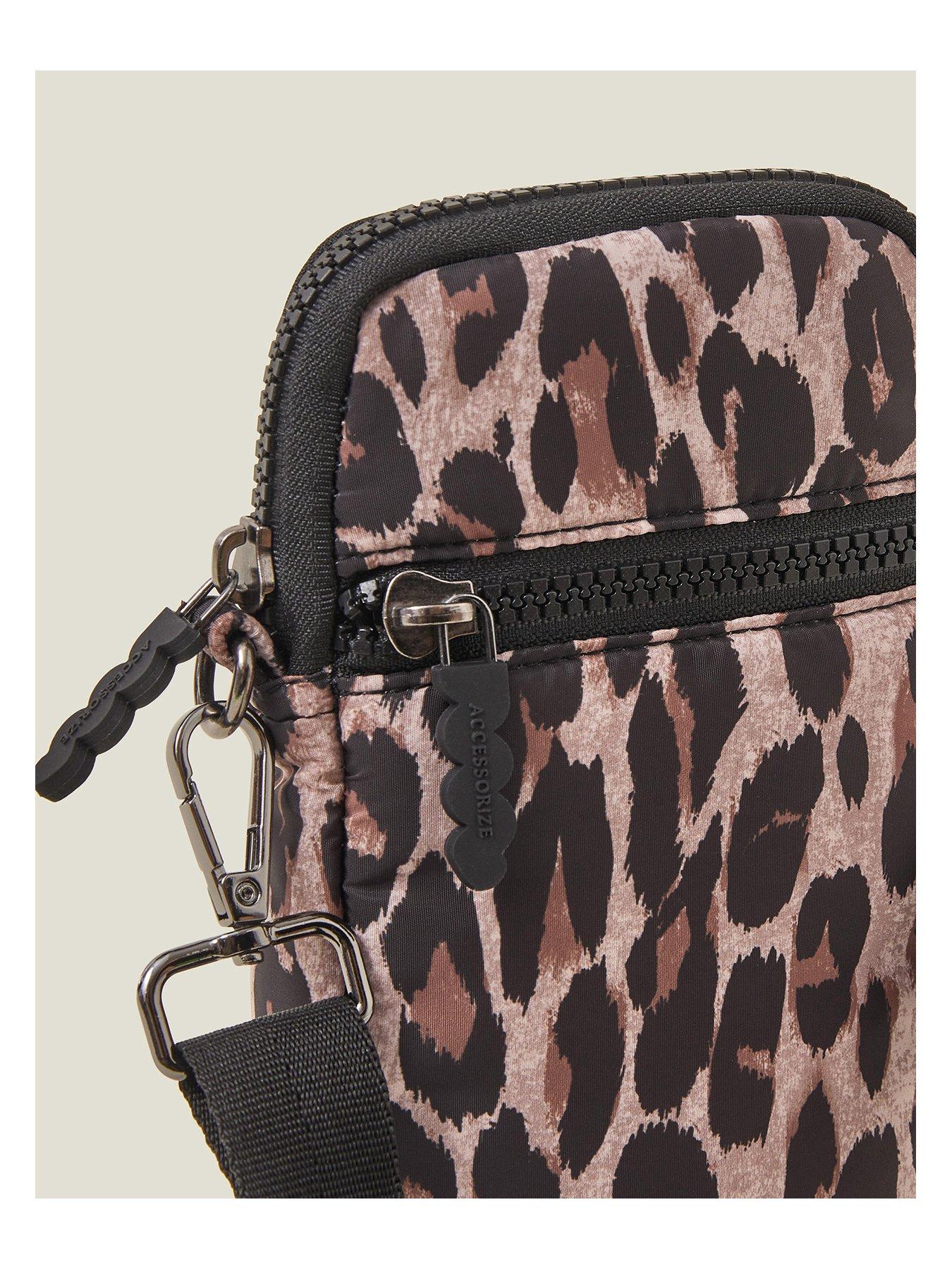 Image 3 of 4 of Accessorize Nylon Leopard Phone Bag