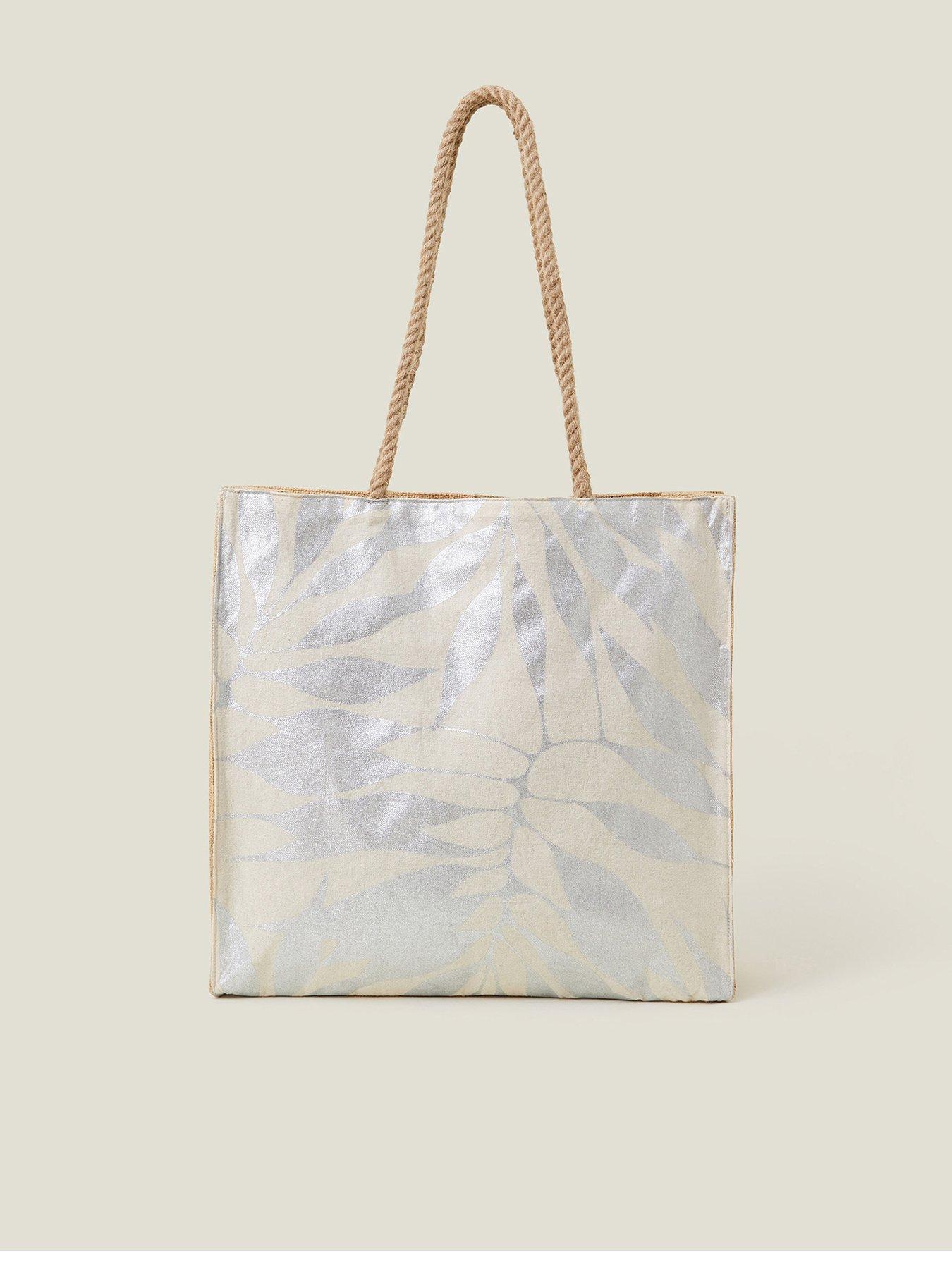 Image 1 of 5 of Accessorize Foil Print Shopper