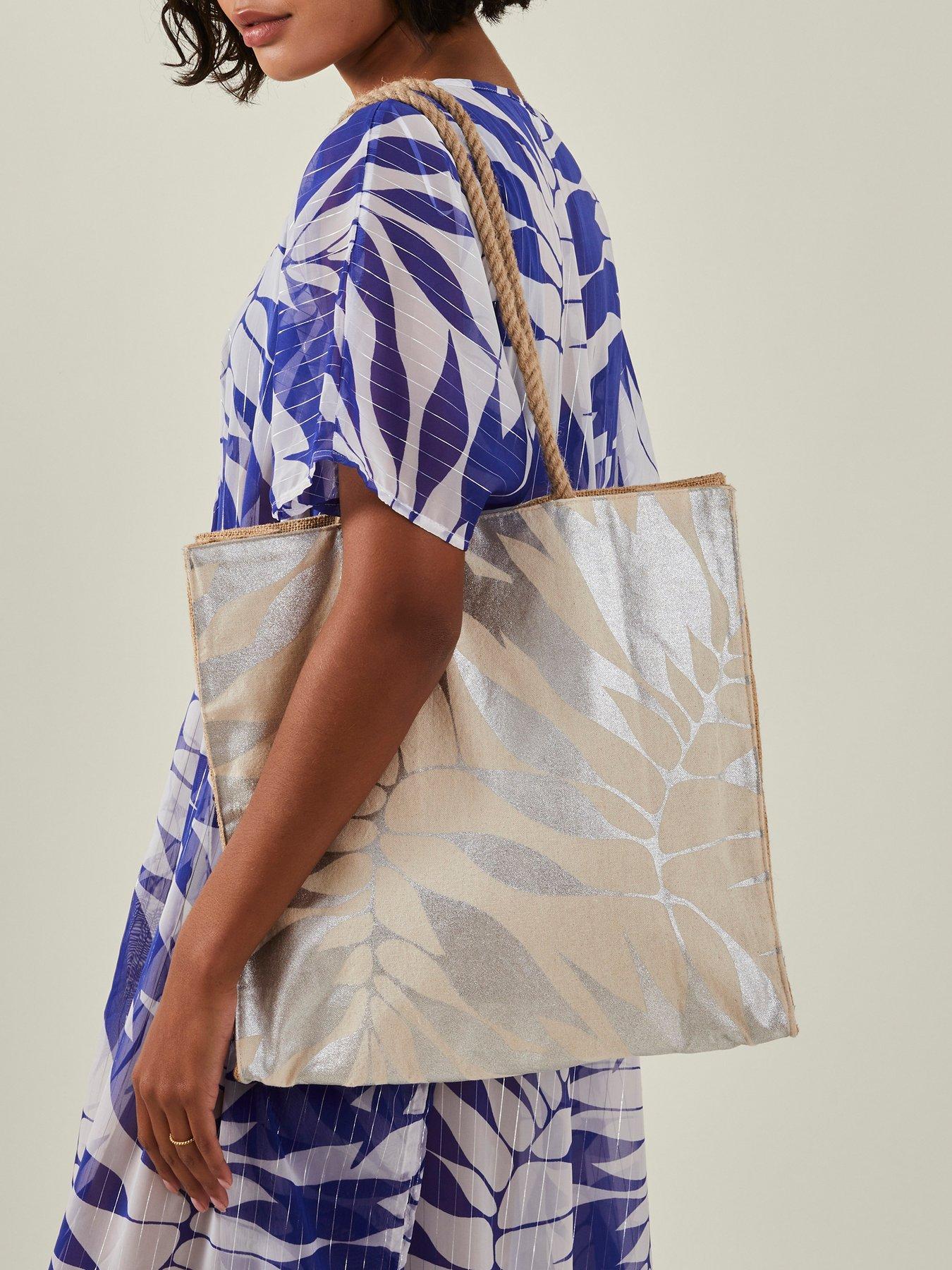 Image 2 of 5 of Accessorize Foil Print Shopper