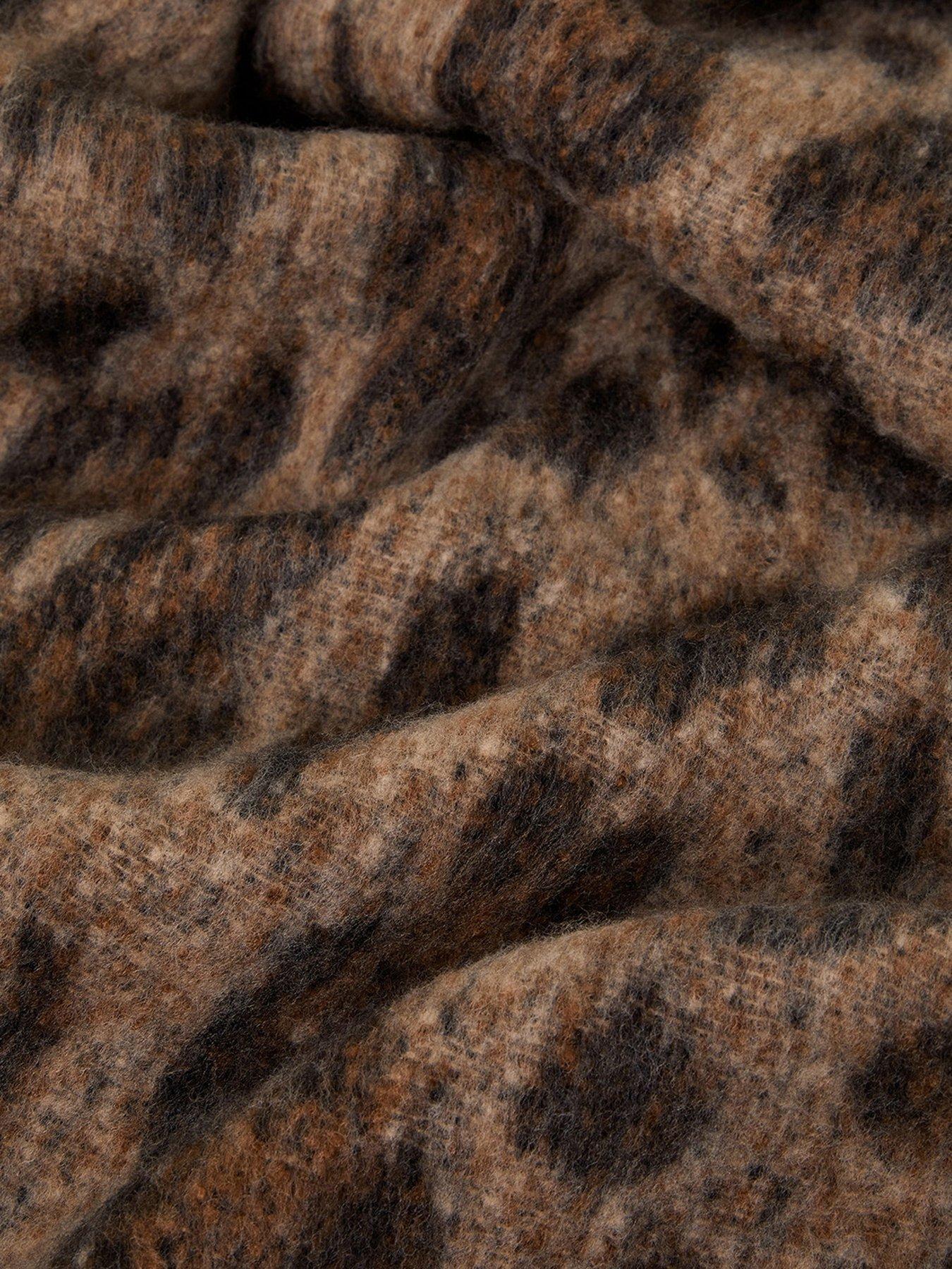 Image 3 of 3 of Accessorize Brushed Leopard Blanket