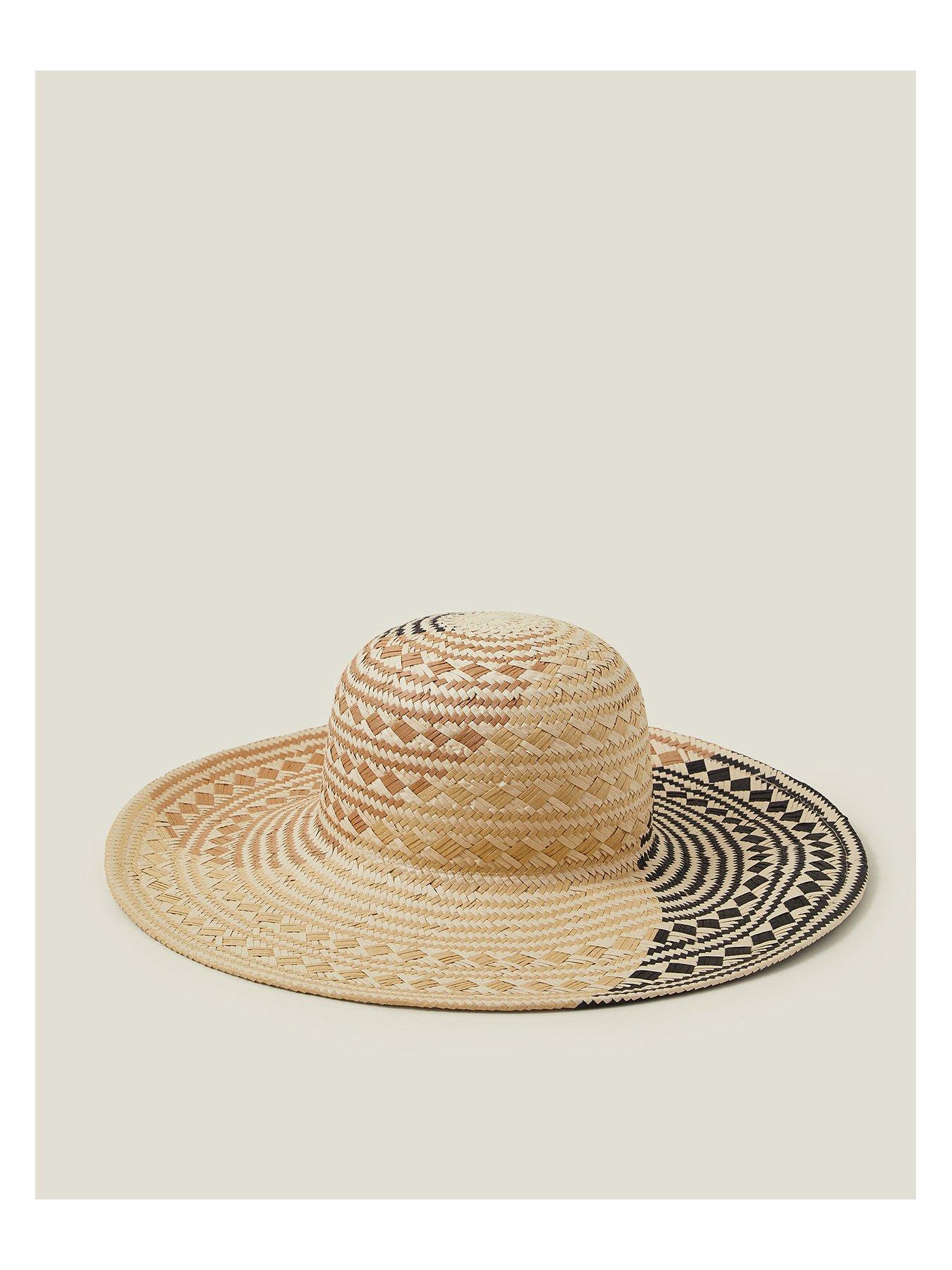 Image 3 of 4 of Accessorize Geometric Weave Floppy Hat