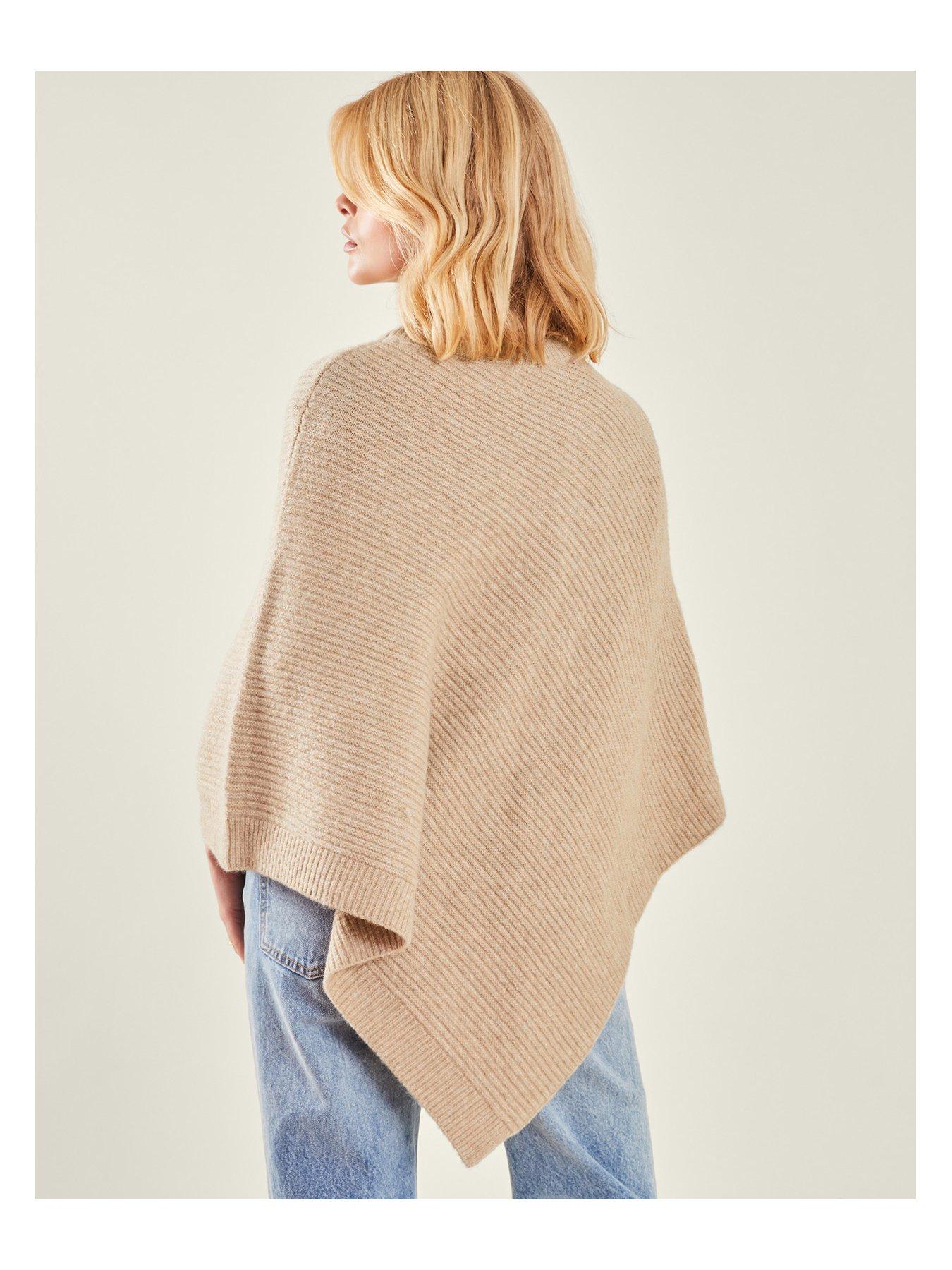 Image 3 of 4 of Accessorize Hannah Ribbed Poncho