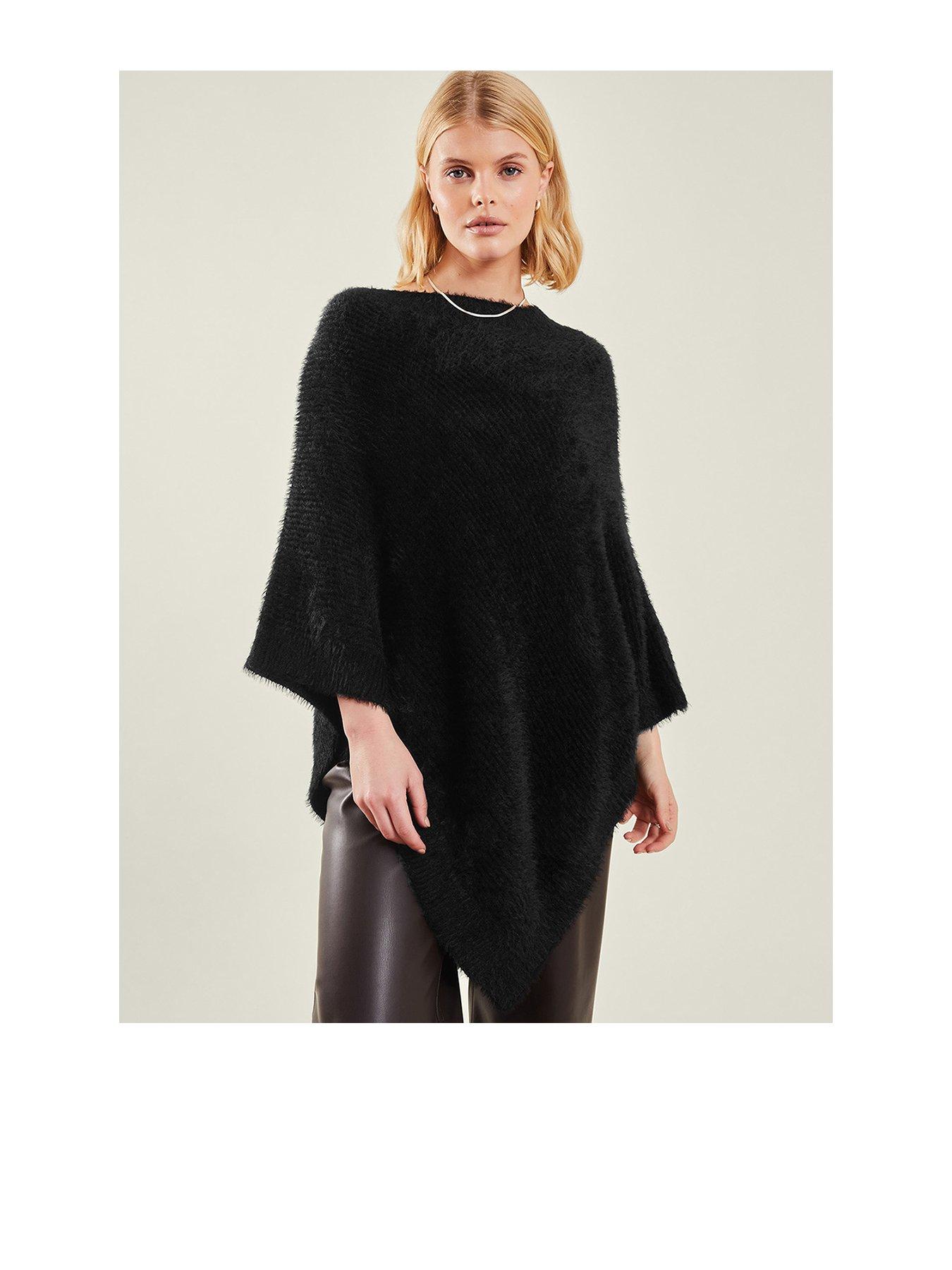 Image 1 of 4 of Accessorize Fluffy Poncho
