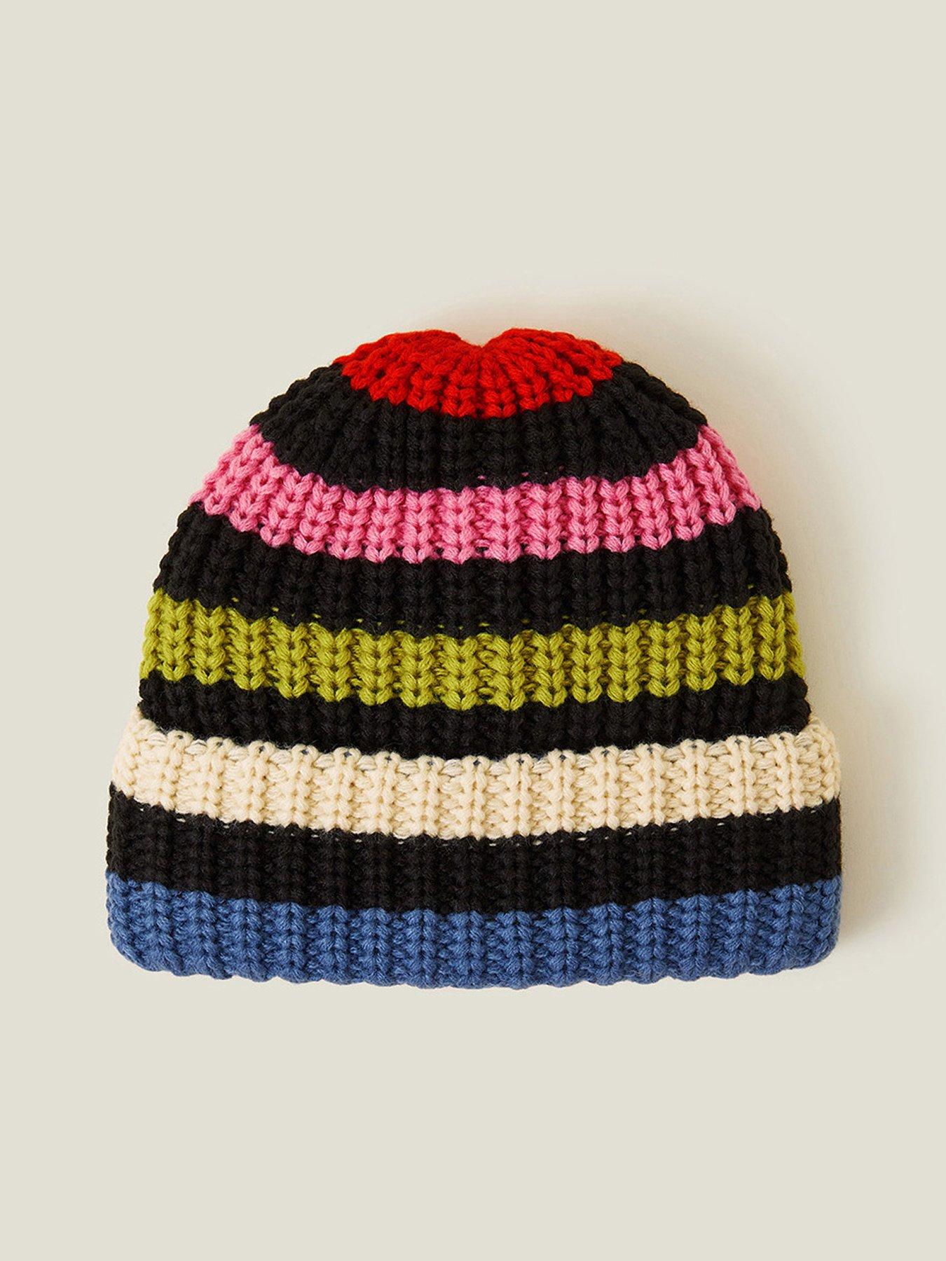 Image 1 of 3 of Accessorize Hoxton Stripe Knit Beanie