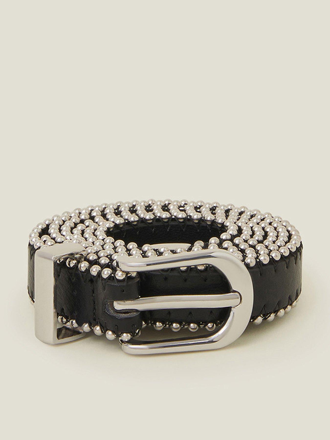 Image 1 of 2 of Accessorize Skinny Stud Edge Belt