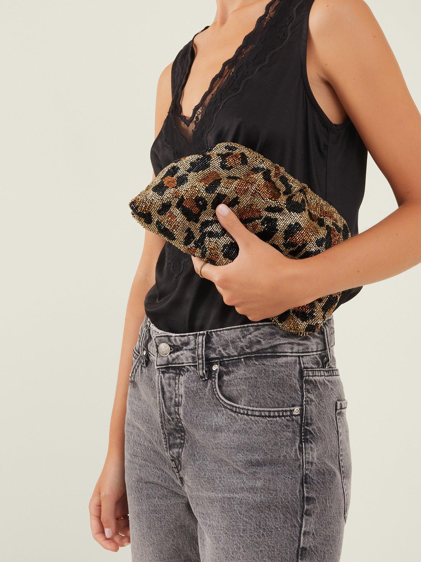 Image 2 of 5 of Accessorize Leopard Cloud Clutch