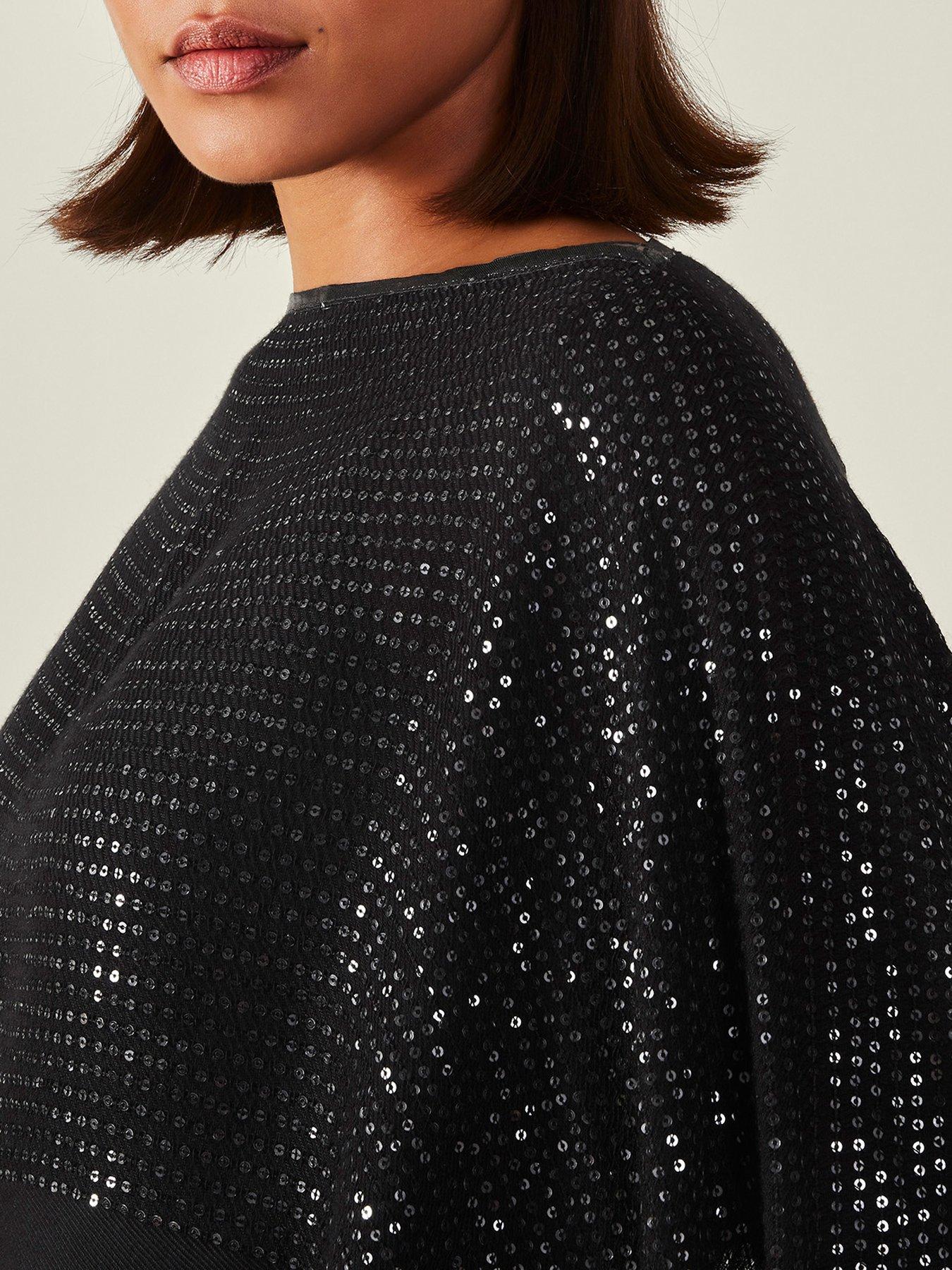 Image 4 of 4 of Accessorize Sequin Embellished Poncho