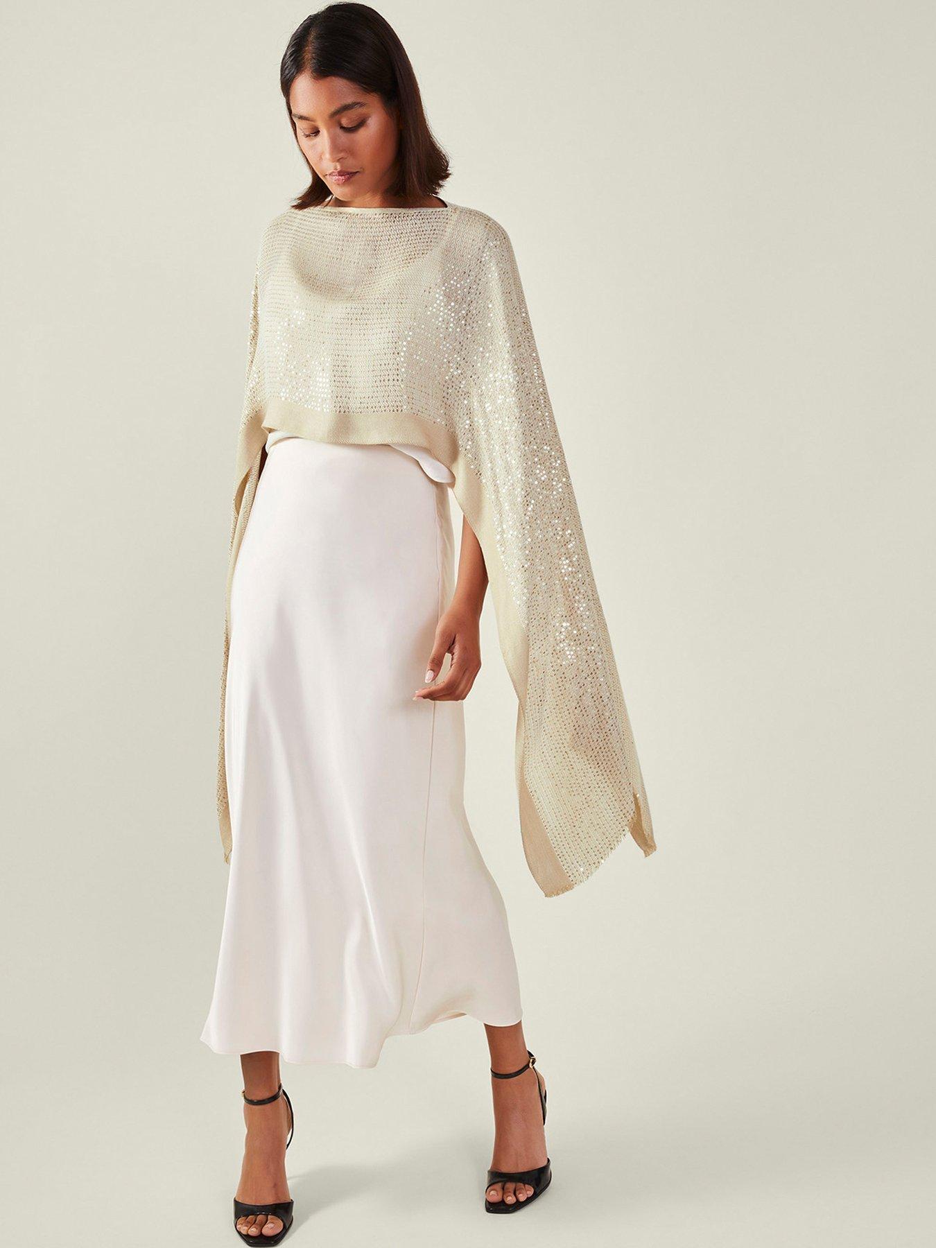 undefined Sequin Embellished Poncho
