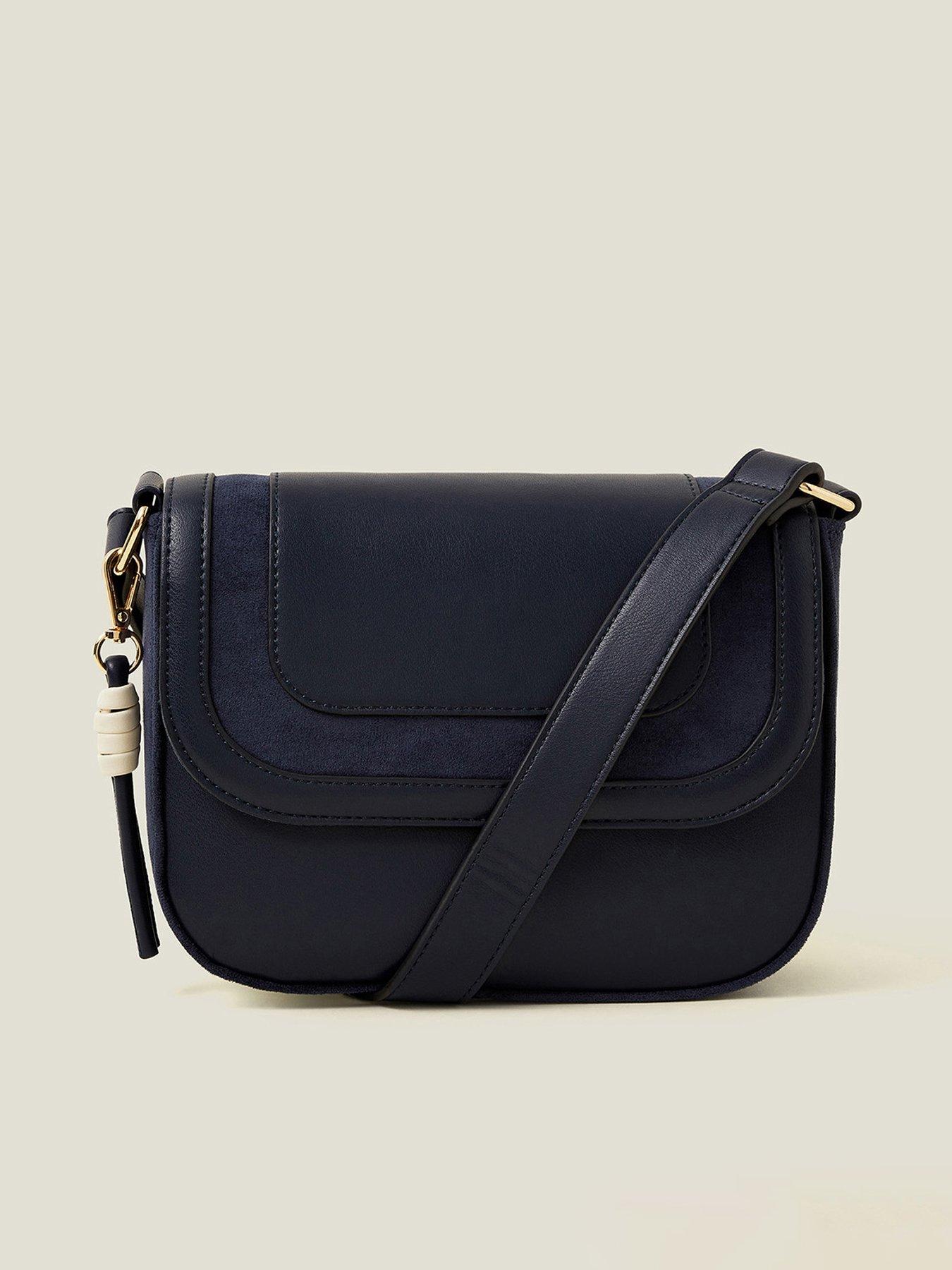 Image 1 of 4 of Accessorize Suedette Flap Cross-body Bag