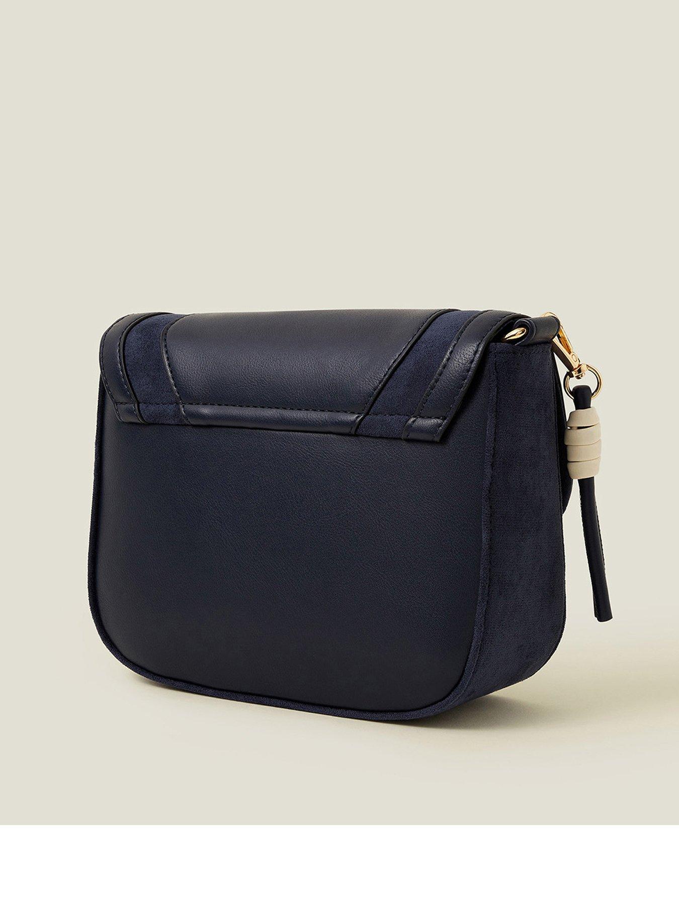 Image 3 of 4 of Accessorize Suedette Flap Cross-body Bag