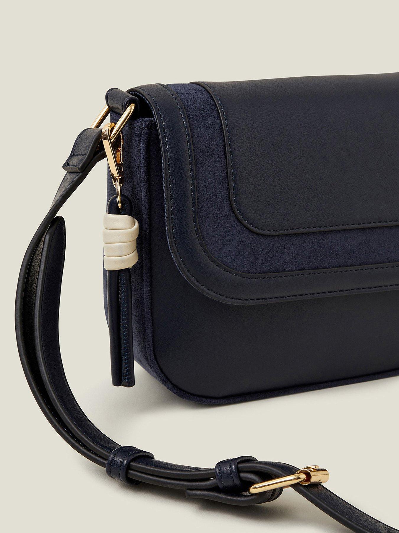 Image 4 of 4 of Accessorize Suedette Flap Cross-body Bag