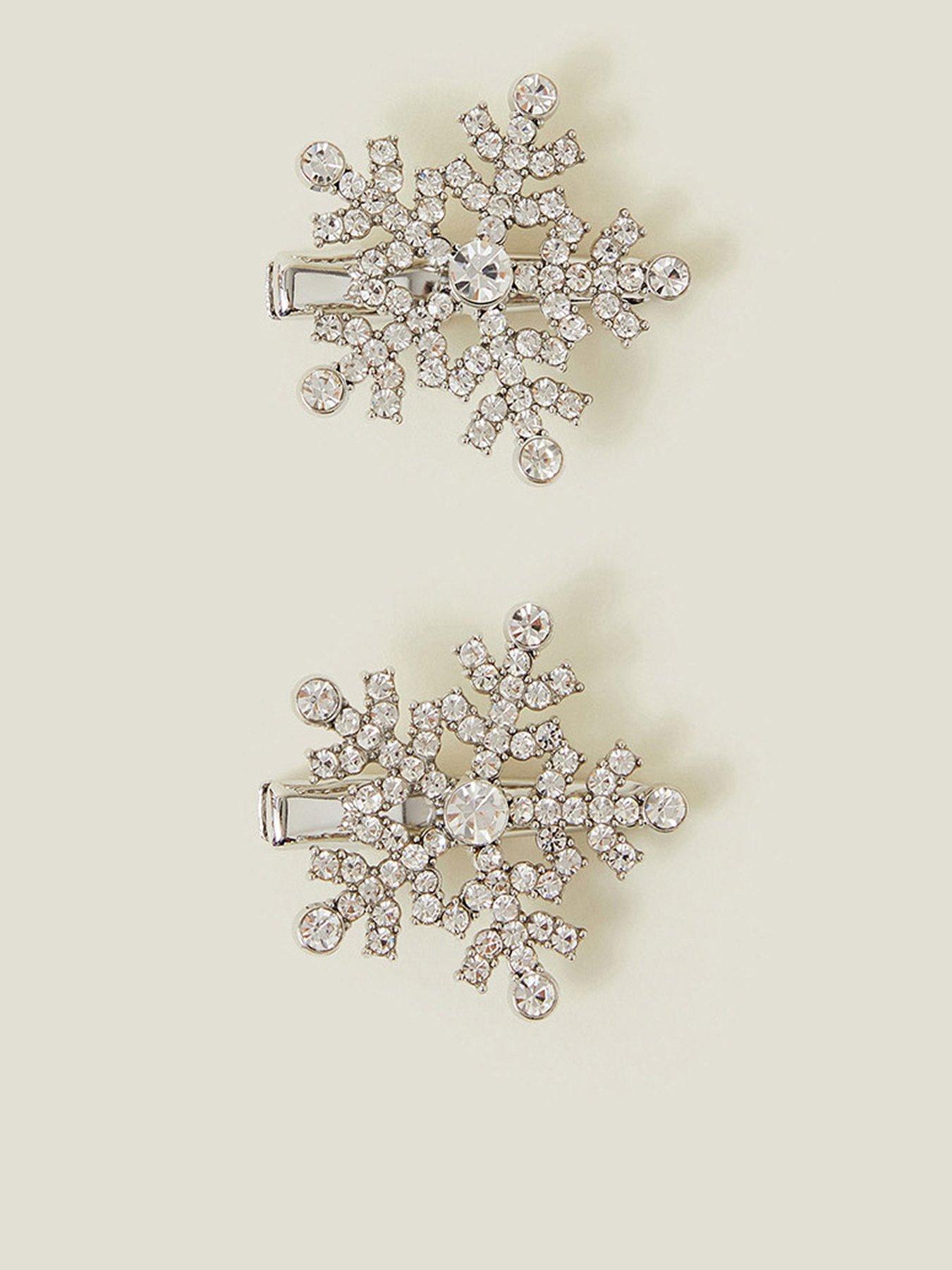 Image 1 of 3 of Accessorize 2 X Snowflake Snap Clips